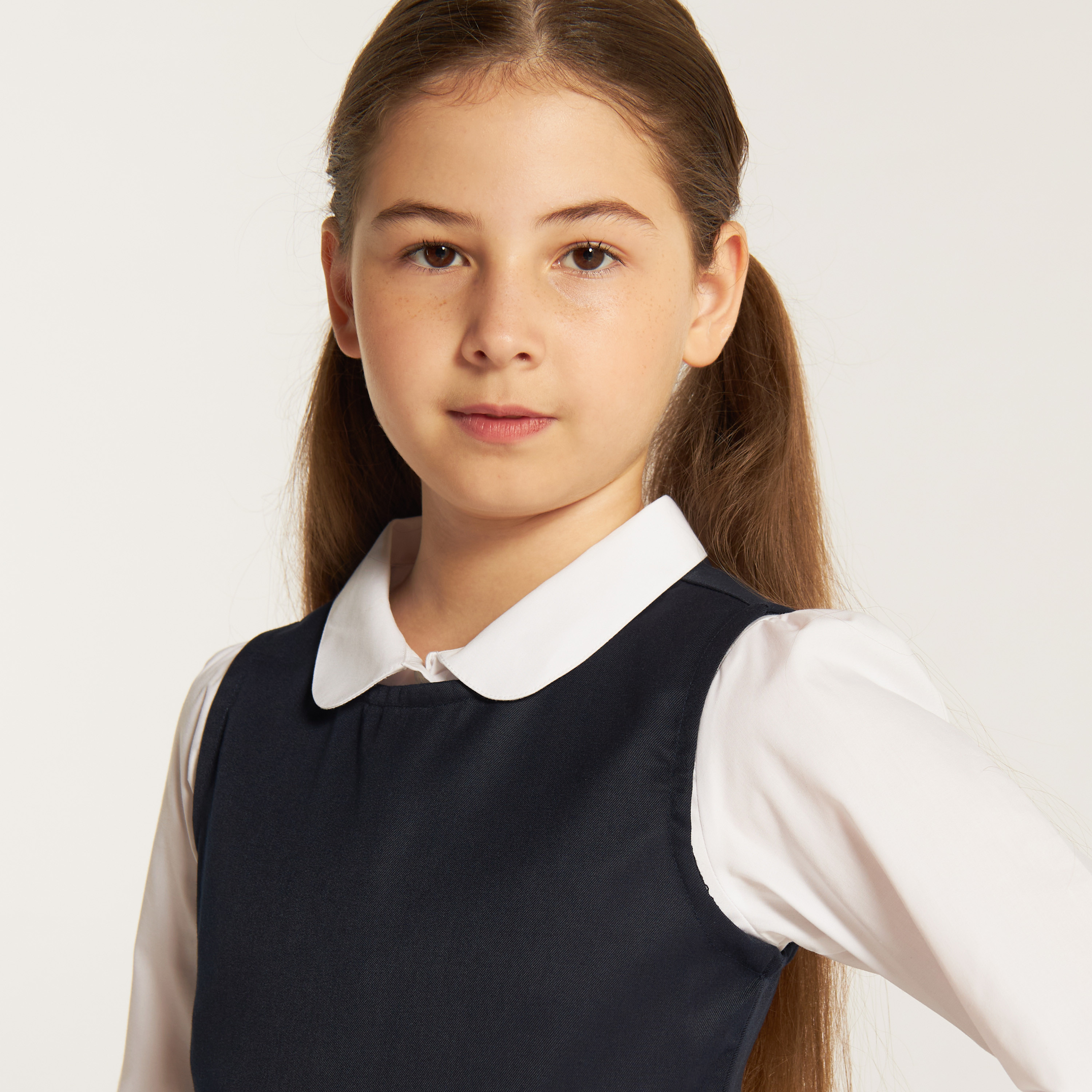 Juniors Solid Pinafore Dress with Pockets-girls-clothing-dressesandjumpsuits-image-3