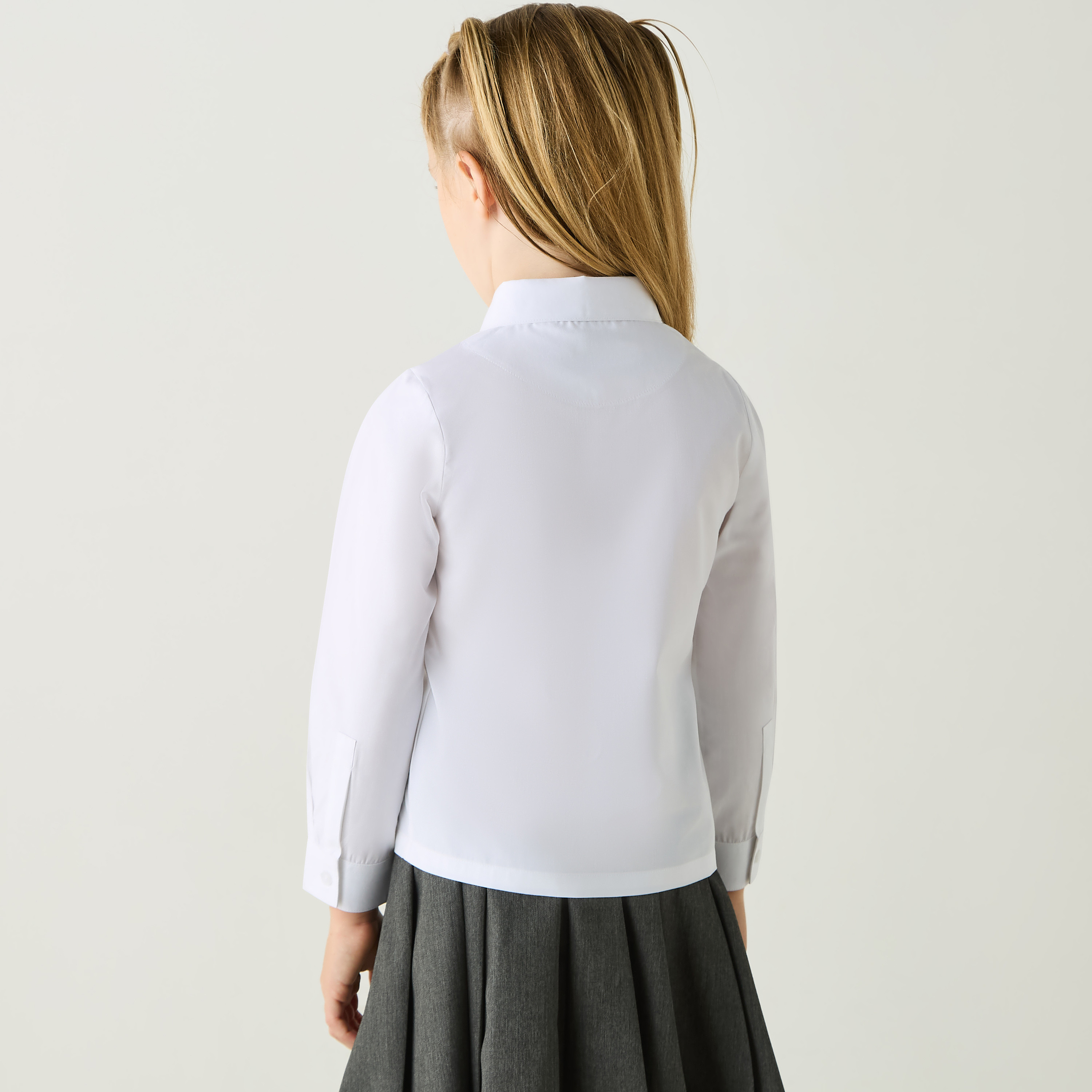 Juniors Checked Sleeveless Pinafore Dress with V-neck-girls-clothing-dressesandjumpsuits-image-3