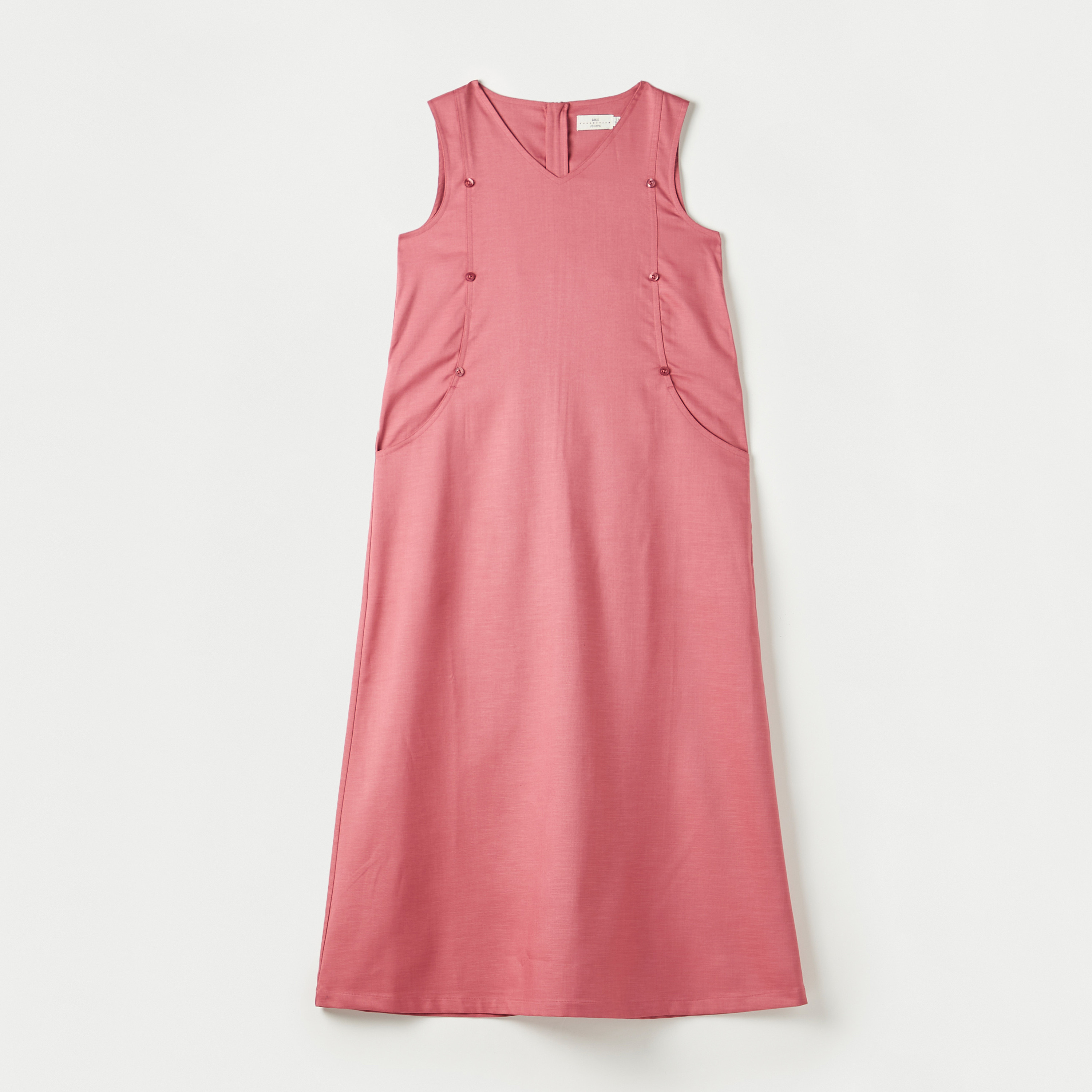 Juniors Solid Pinafore with Tie-Up Belt and Zip Closure-girls-clothing-dressesandjumpsuits-image-1