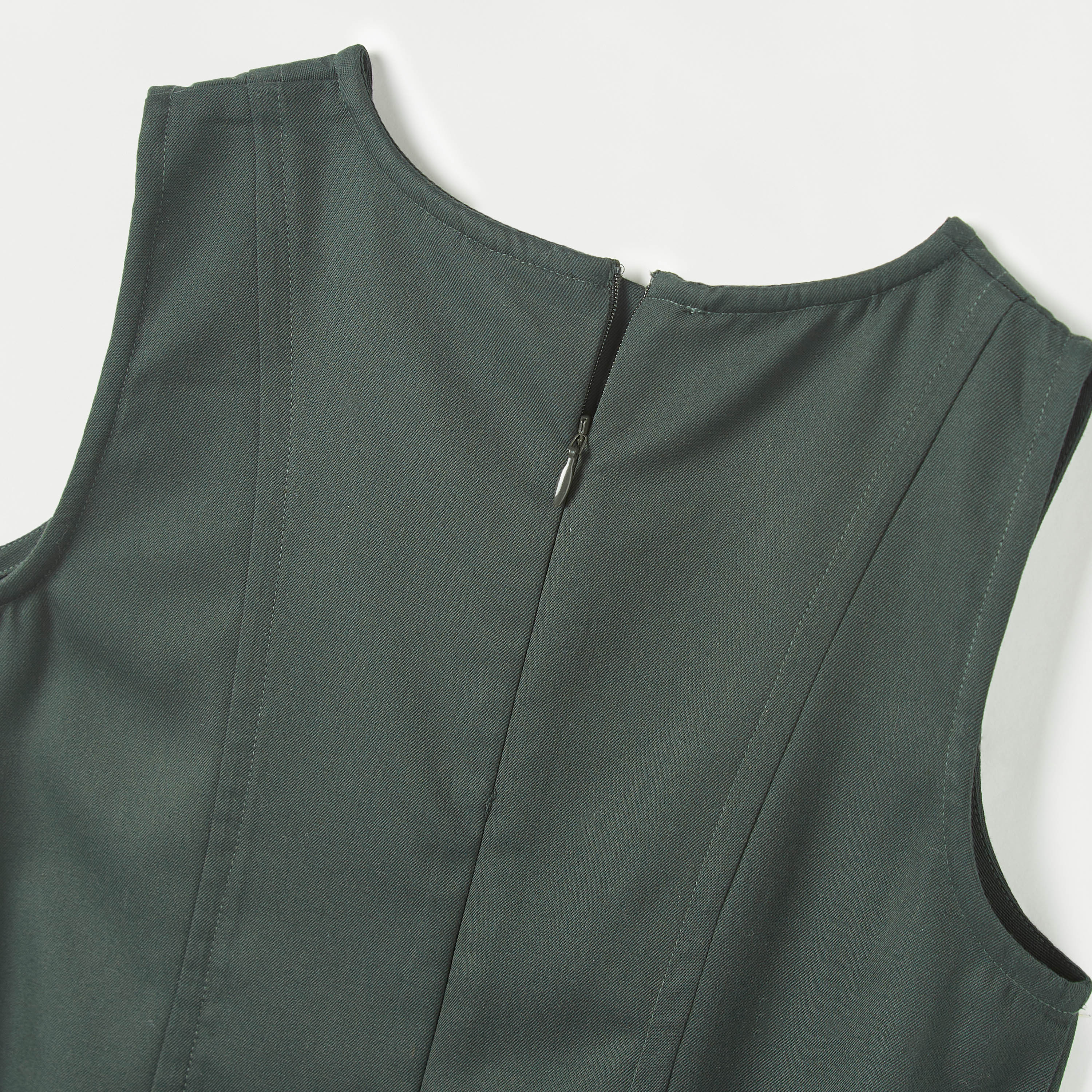 مريلة سادة بحزام ربط وسحاب إغلاق من جونيورز-girls-clothing-dressesandjumpsuits-image-3