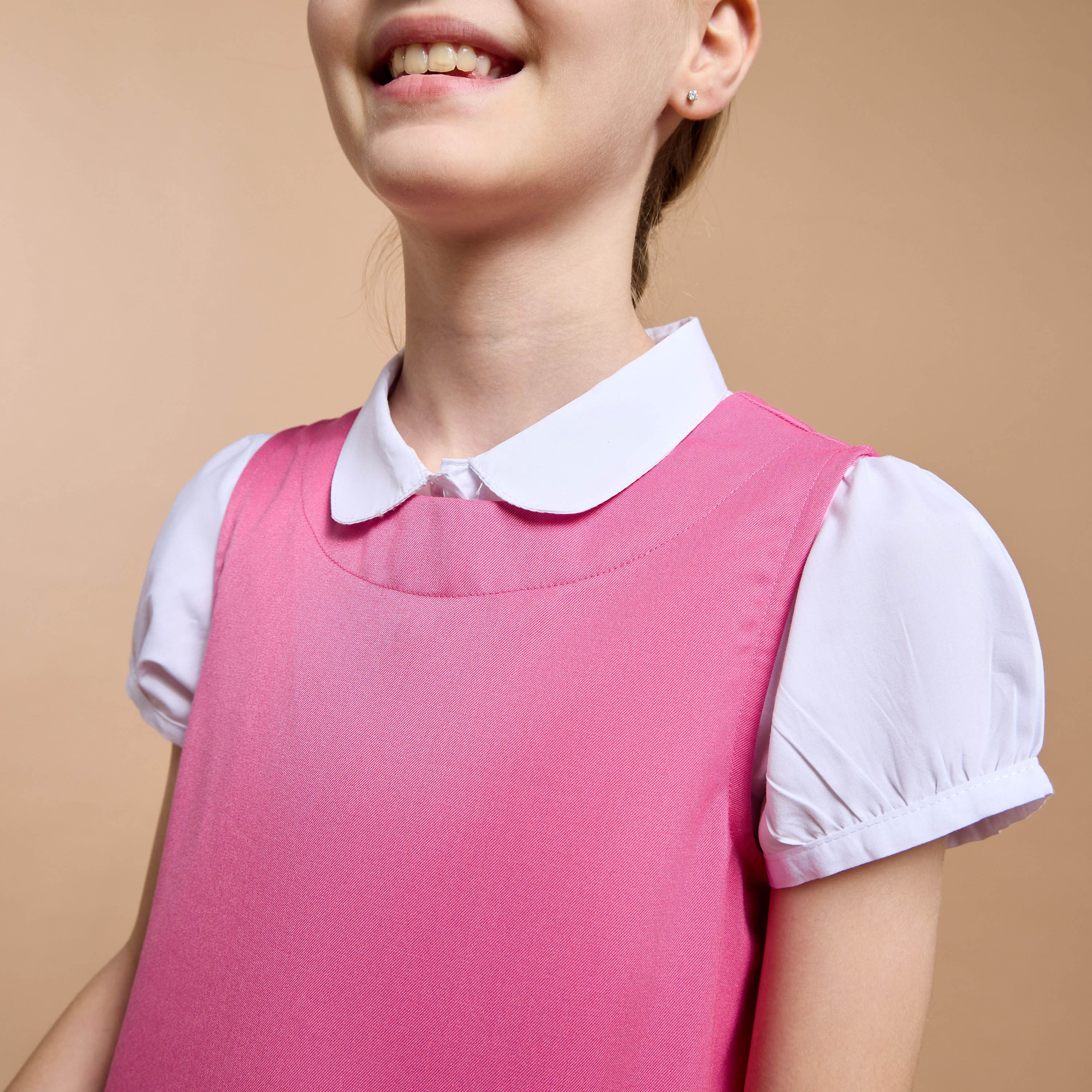 Juniors Solid Sleeveless Pinafore Dress with Zip Closure-girls-clothing-dressesandjumpsuits-image-4
