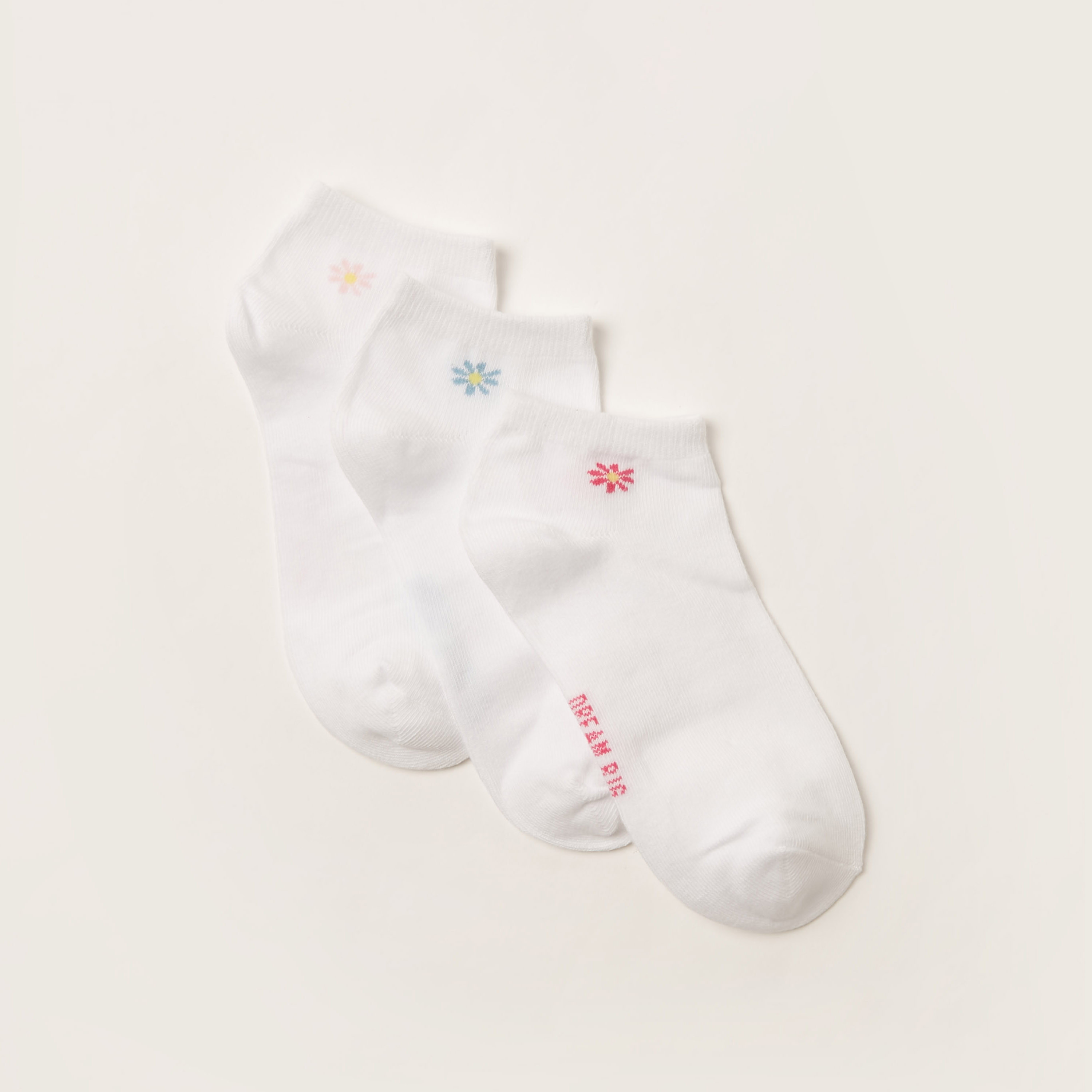 Juniors Assorted Ankle Length Socks - Set of 3-girls-accessories-socks-image-2
