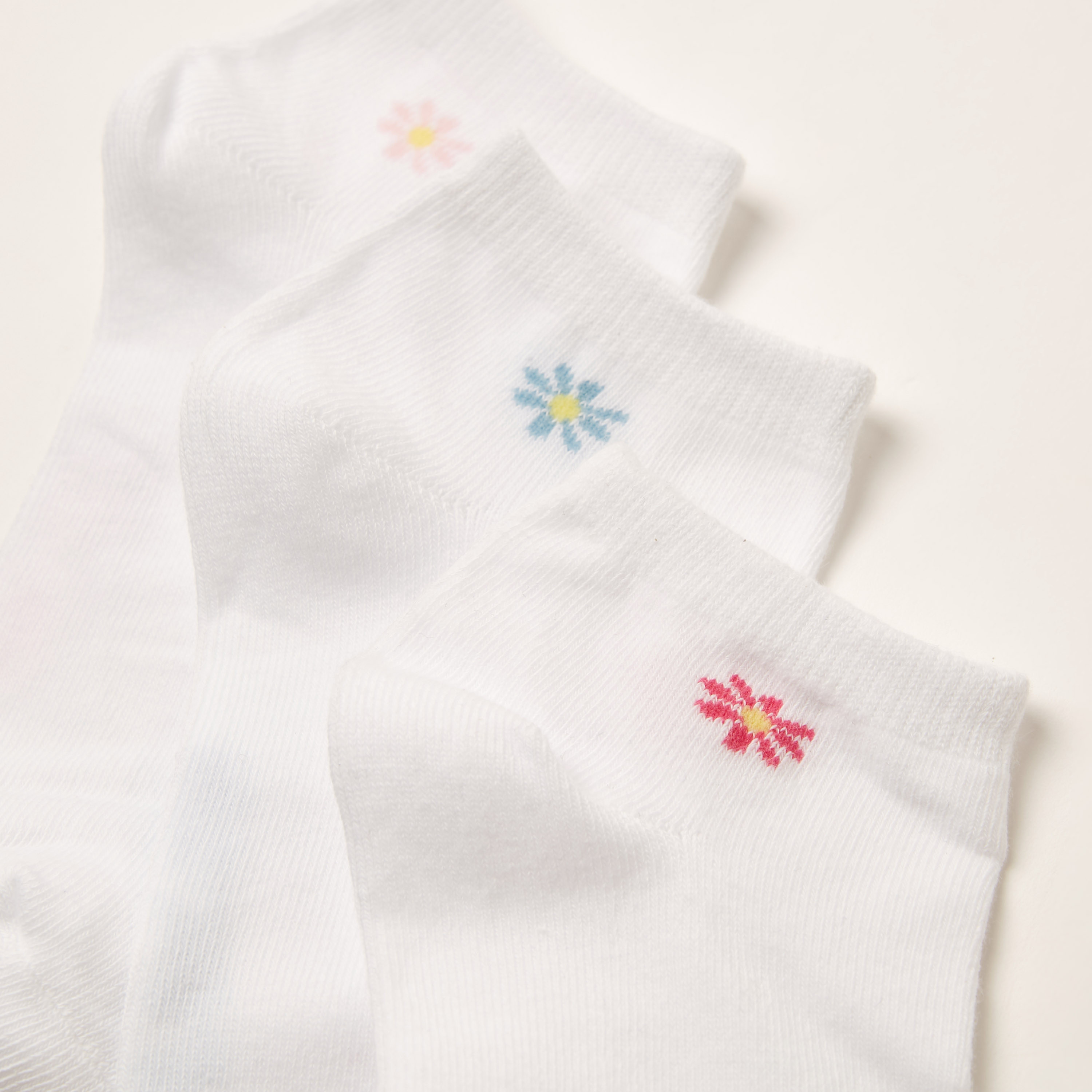 Juniors Assorted Ankle Length Socks - Set of 3-girls-accessories-socks-image-3