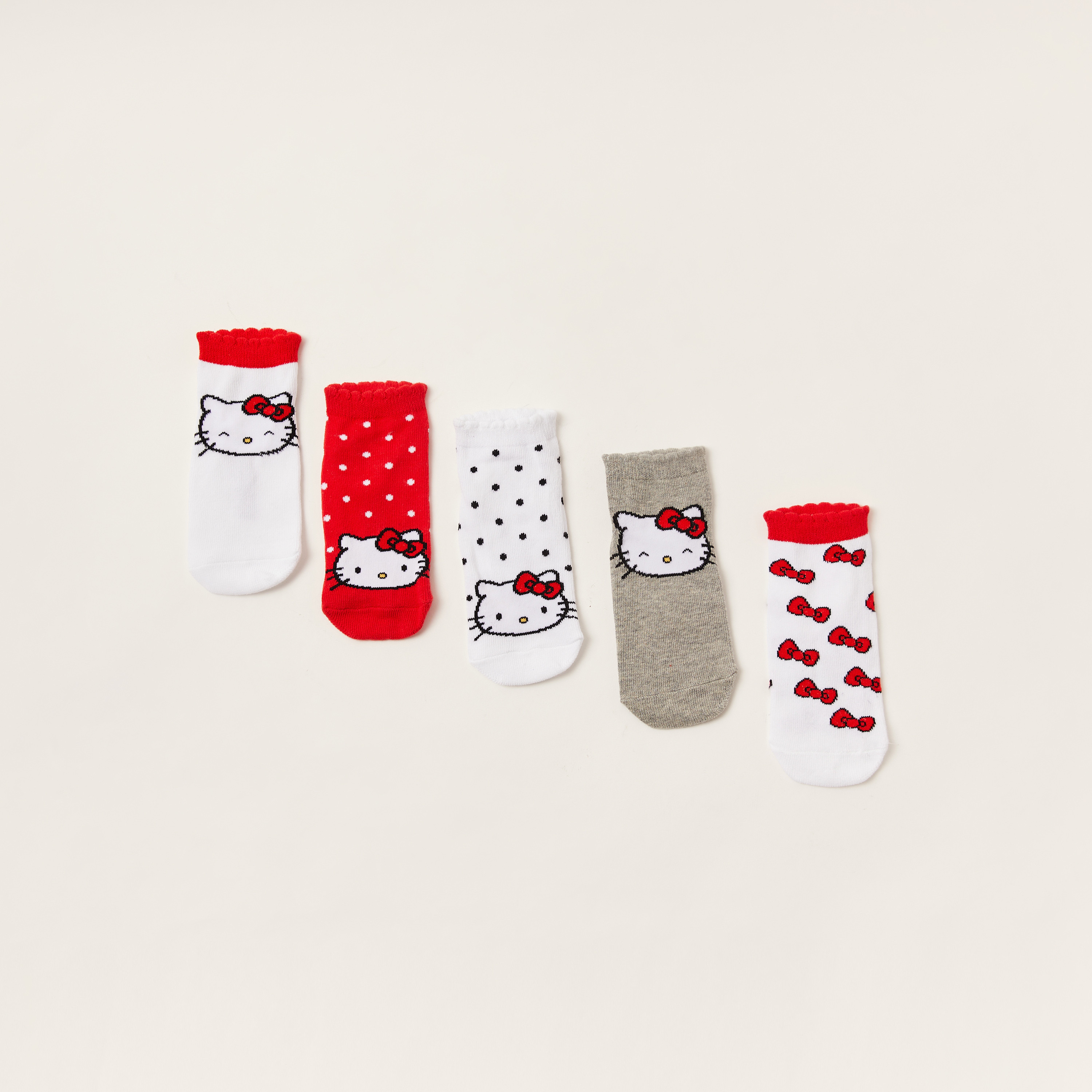 جوارب بطبعات هالو كيتي من سانريو - طقم من 5 أزواج-girls-accessories-socks-image-1