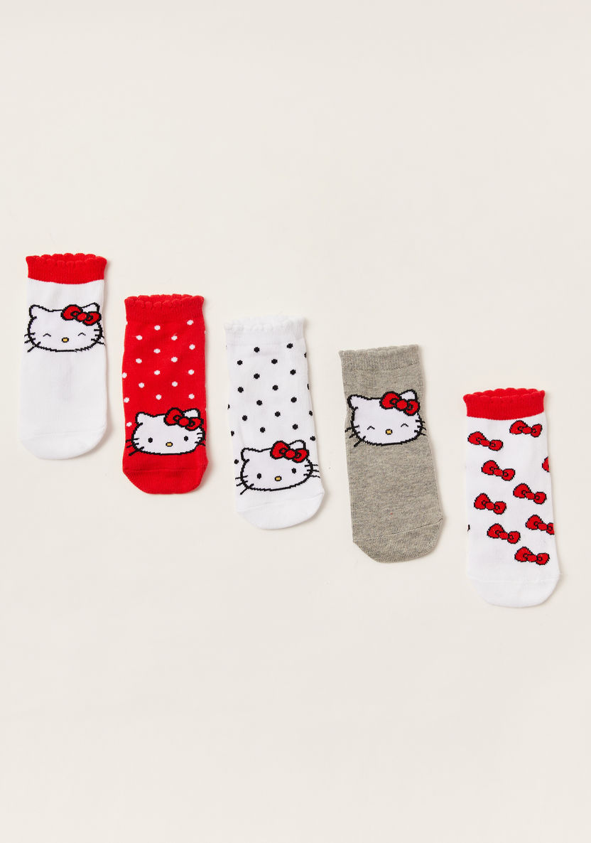 Sanrio Hello Kitty Print Socks - Set of 5-Socks-image-0