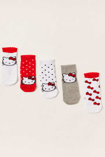 Sanrio Hello Kitty Print Socks - Set of 5