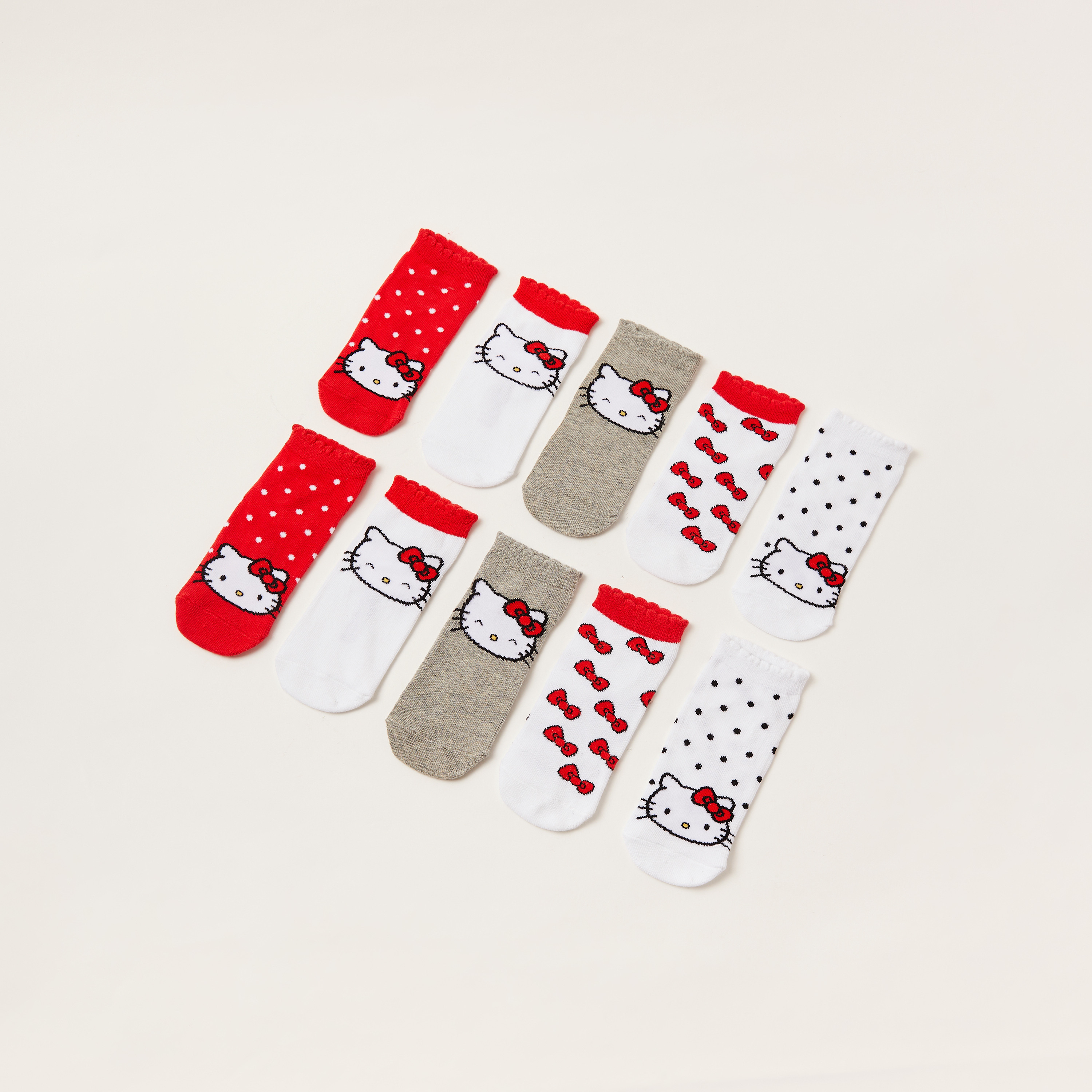 جوارب بطبعات هالو كيتي من سانريو - طقم من 5 أزواج-girls-accessories-socks-image-2