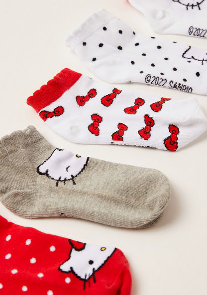 Sanrio Hello Kitty Print Socks - Set of 5-Socks-image-2