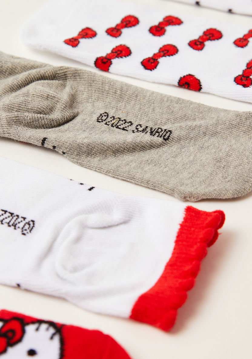 Sanrio Hello Kitty Print Socks - Set of 5-Socks-image-3