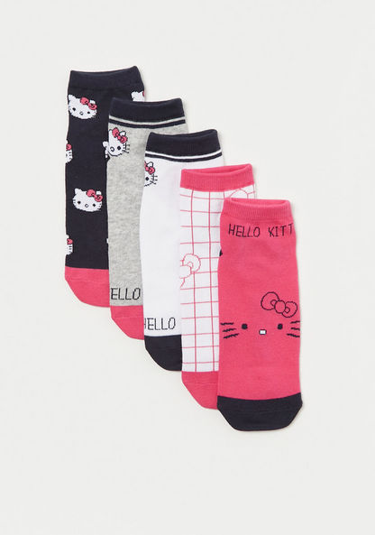 Sanrio Hello Kitty Print Socks - Set of 5-Socks-image-1