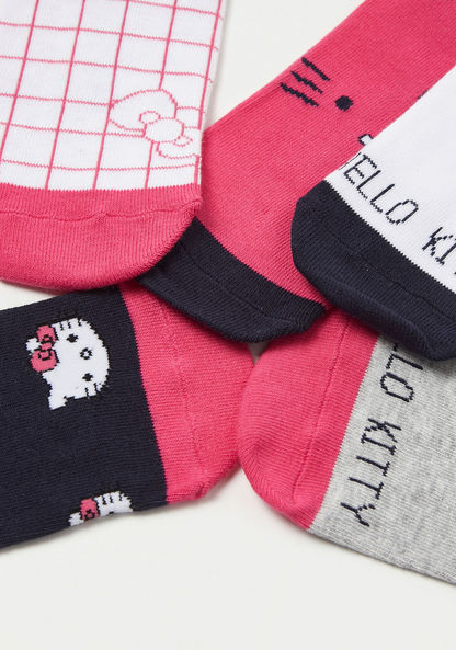 Sanrio Hello Kitty Print Socks - Set of 5-Socks-image-3