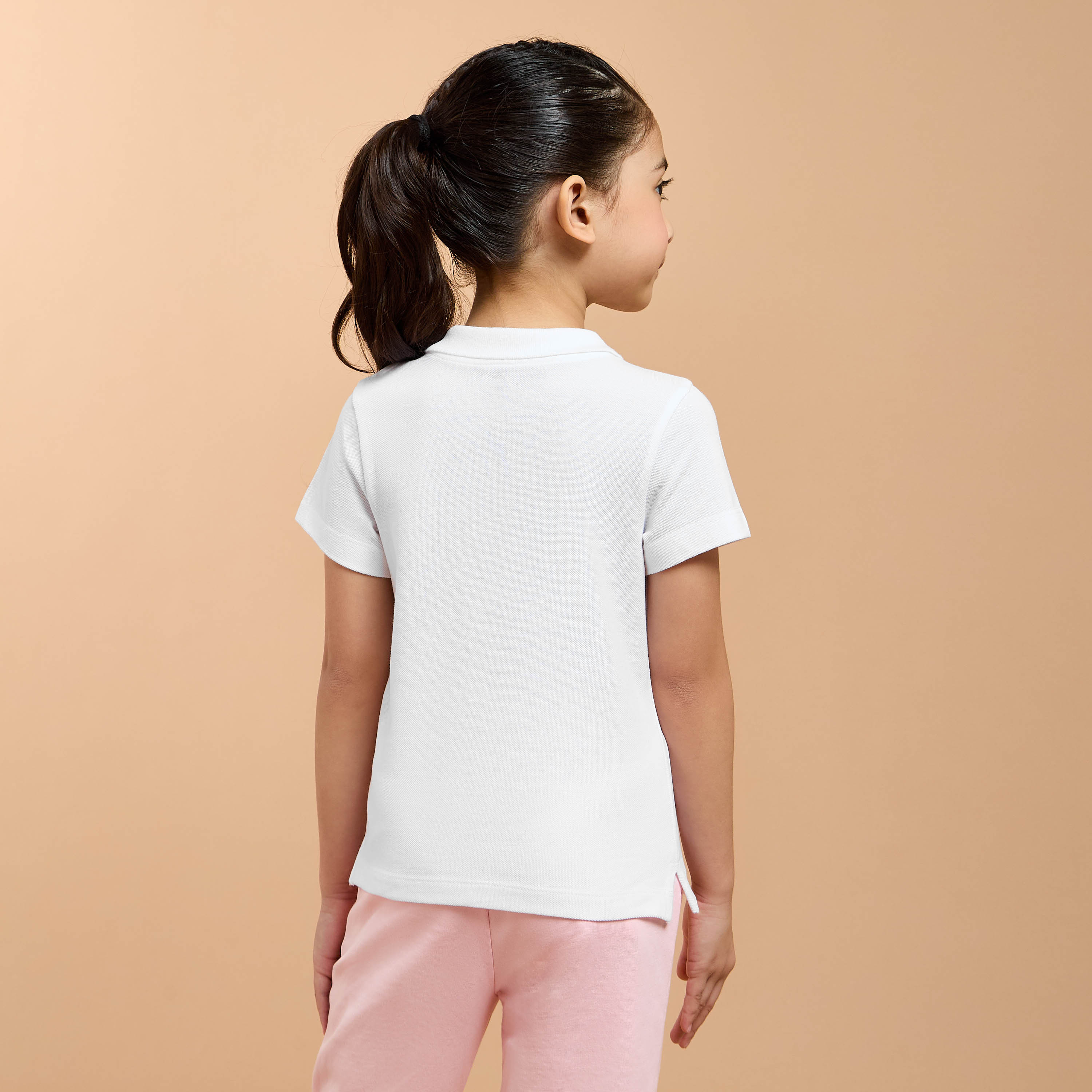 Sanrio Hello Kitty Print Polo T-shirt with Short Sleeves-girls-clothing-tshirts-image-3