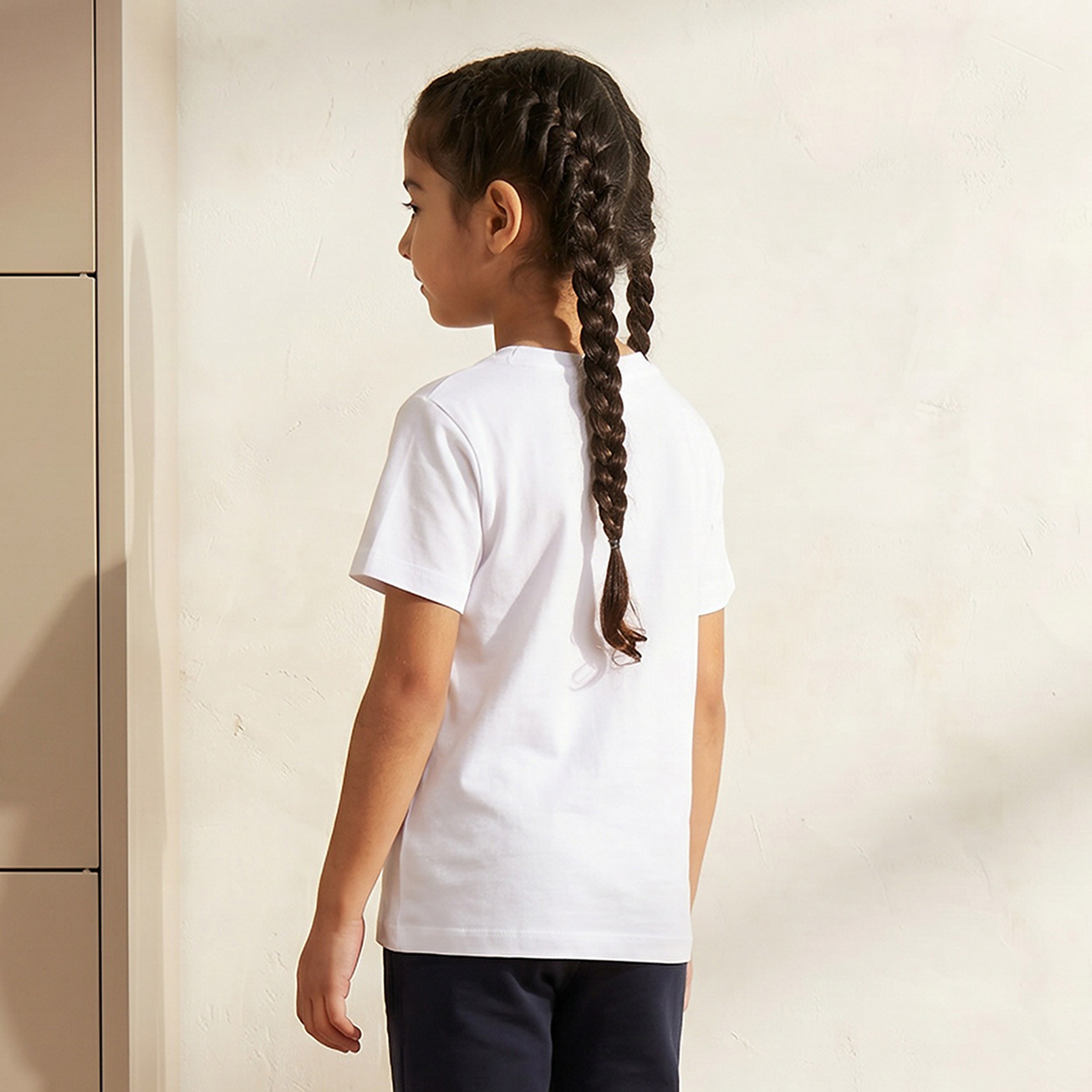 Sanrio Crew Neck Short Sleeves T-shirt with Hello Kitty Print-girls-clothing-schoolwear-tshirts-image-3