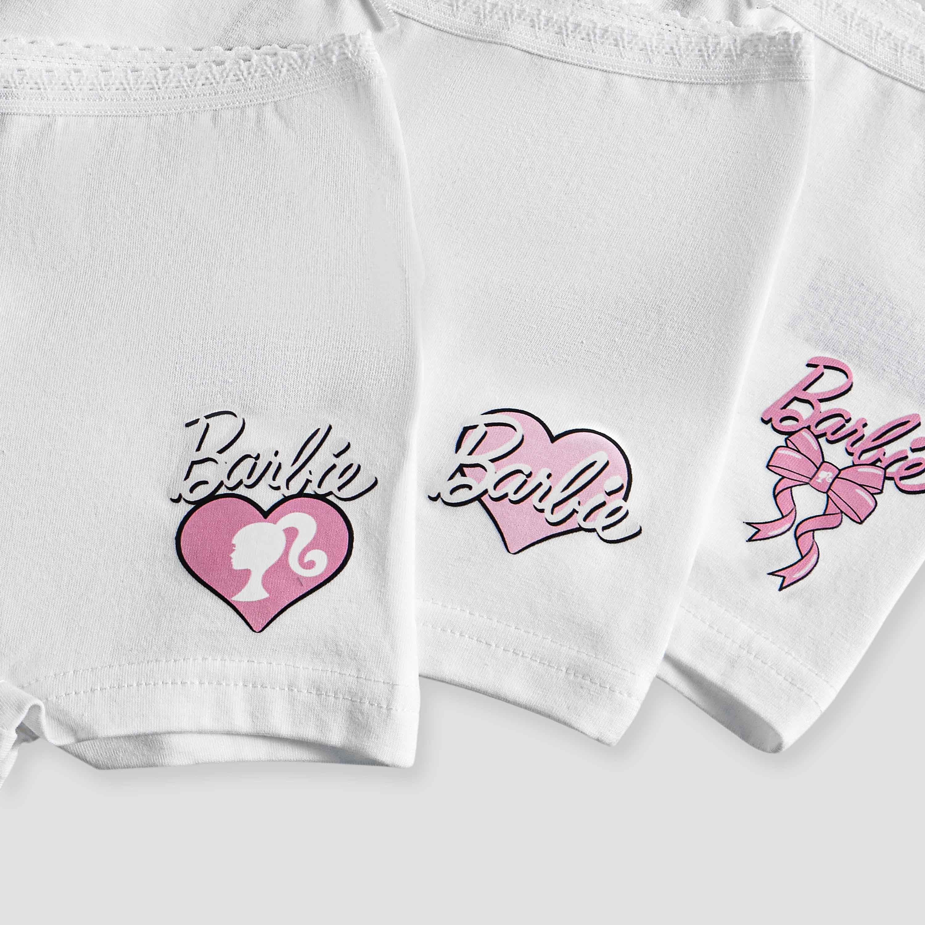 Barbie Print Briefs with Elasticated Waistband - Set of 3-baby-girls-clothing-innerwear-image-5