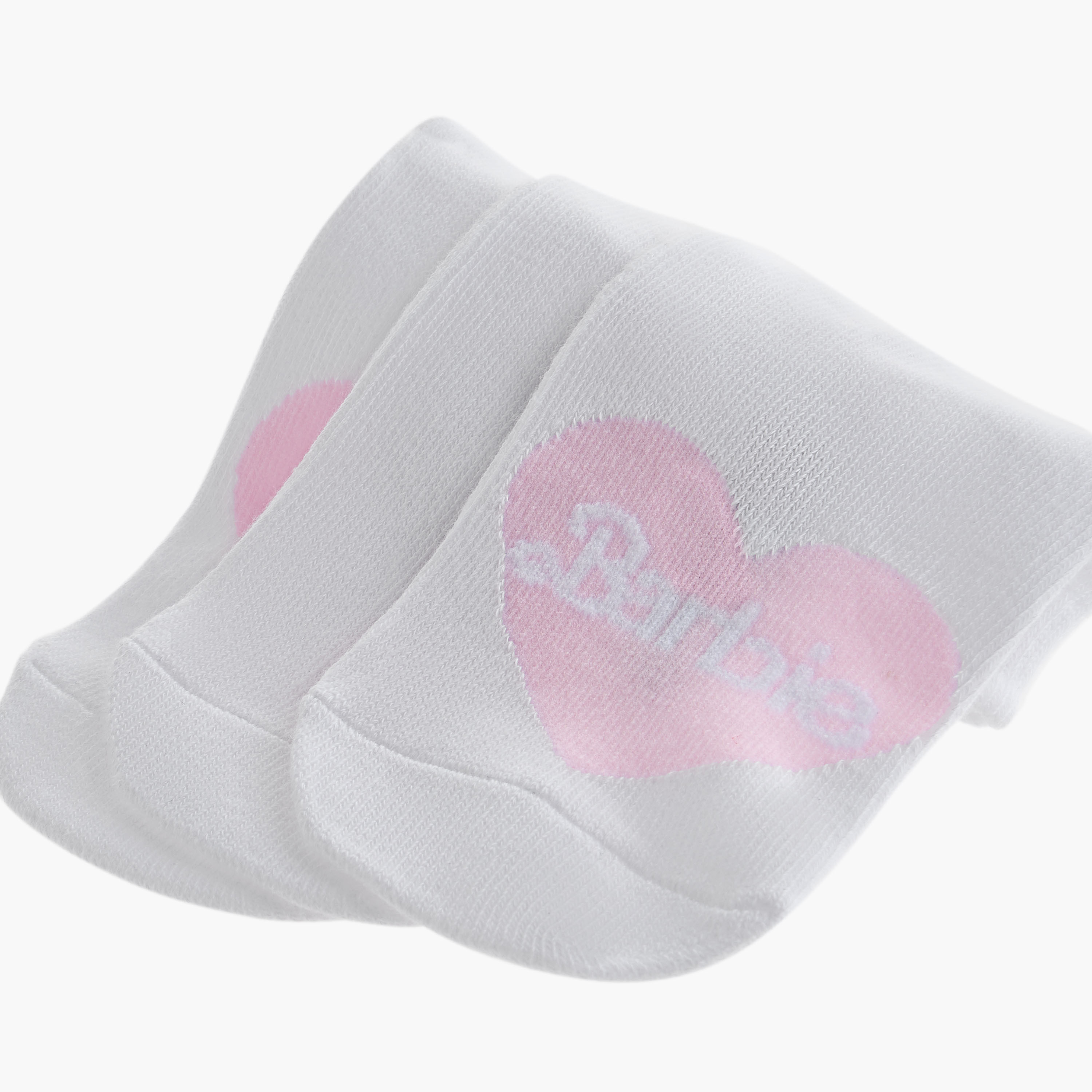 Barbie Print Ankle Length Socks - Set of 3-girls-accessories-socks-image-4