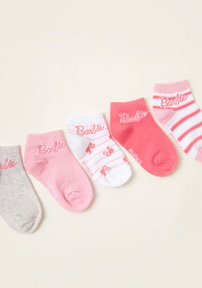 Barbie Print Ankle Length Socks - Set of 5-Socks-image-0