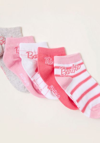 Barbie Print Ankle Length Socks - Set of 5-Socks-image-1