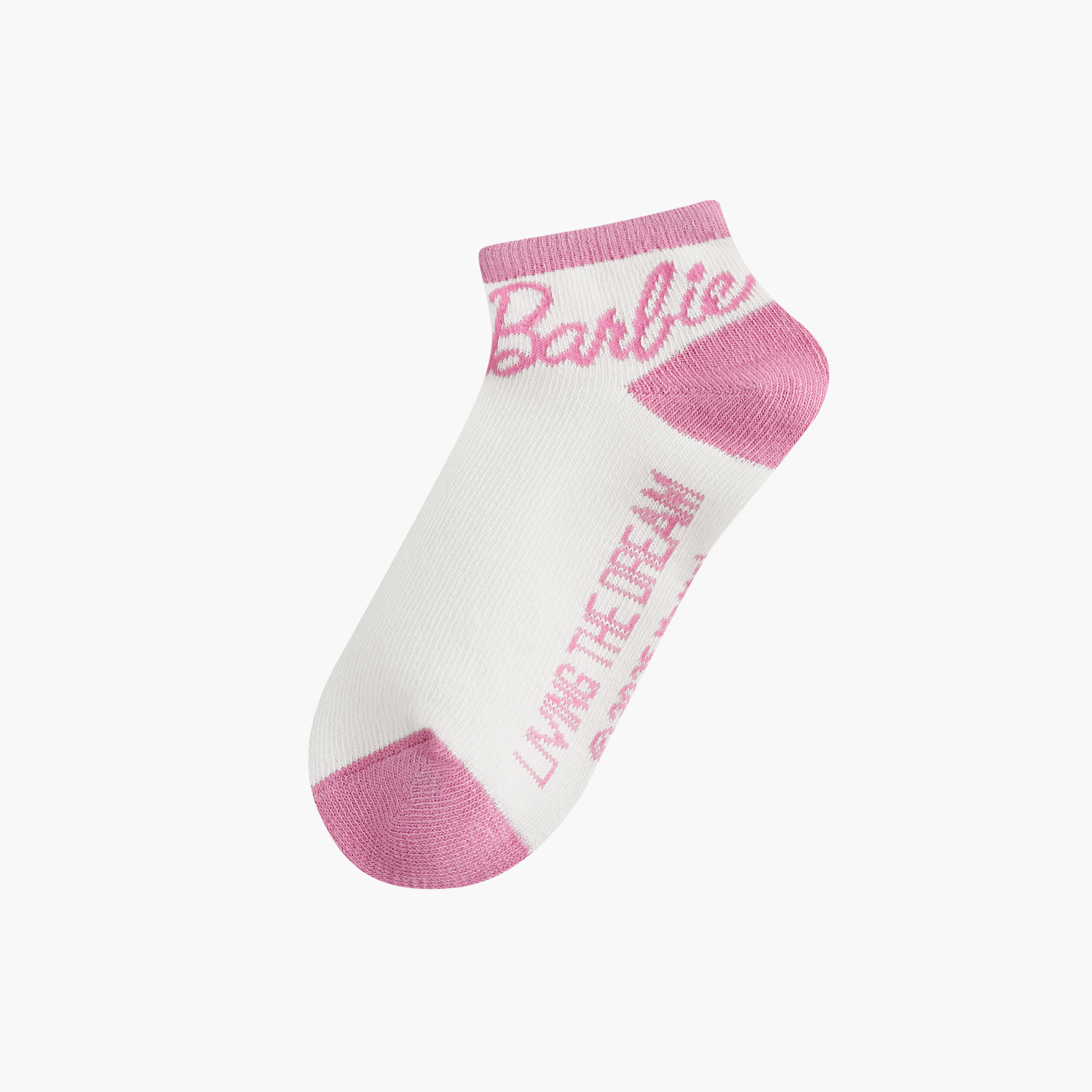 Barbie Print Ankle Length Socks - Set of 5-girls-accessories-socks-image-2