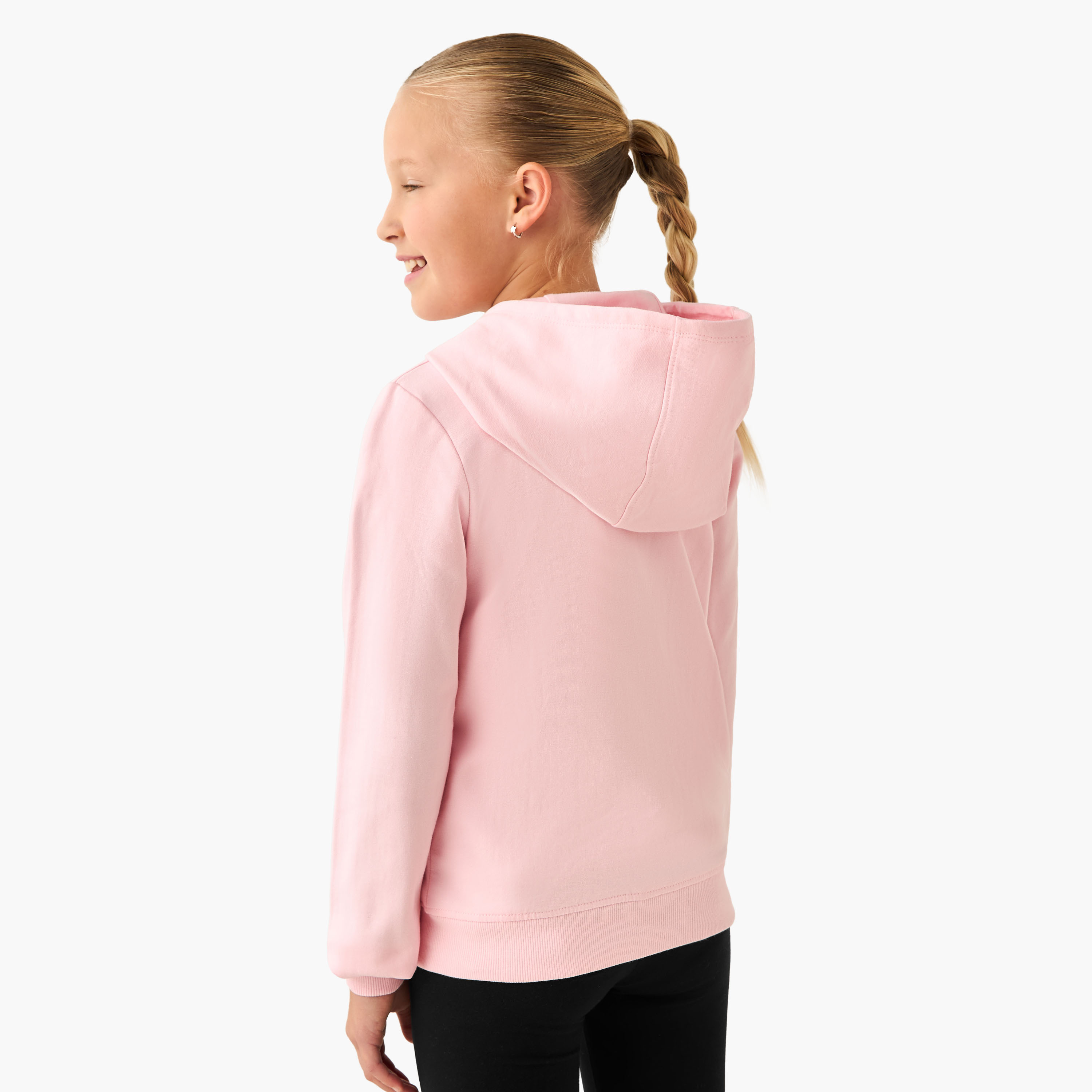Mattel Barbie Print Jacket with Hood-girls-clothing-winterwear-sweatshirts-image-3
