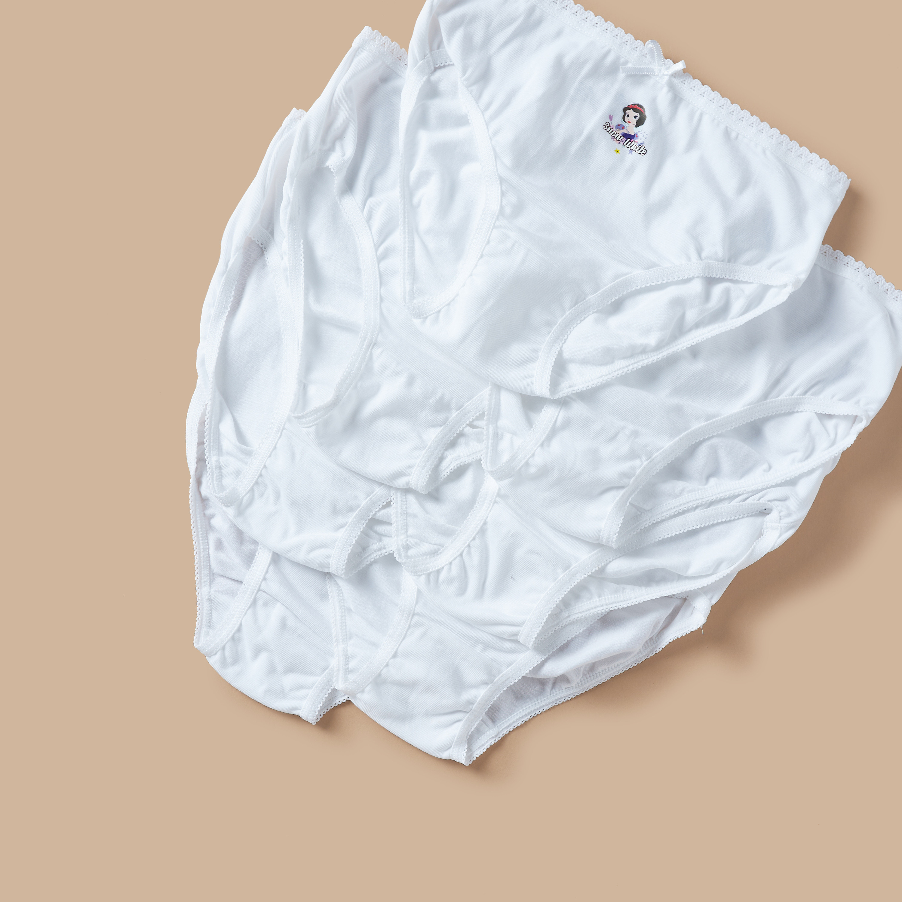 سراويل داخلية بتفاصيل فيونكة وطبعات برينسس من ديزني - طقم من 7 قطع-girls-clothing-multipacks-image-4