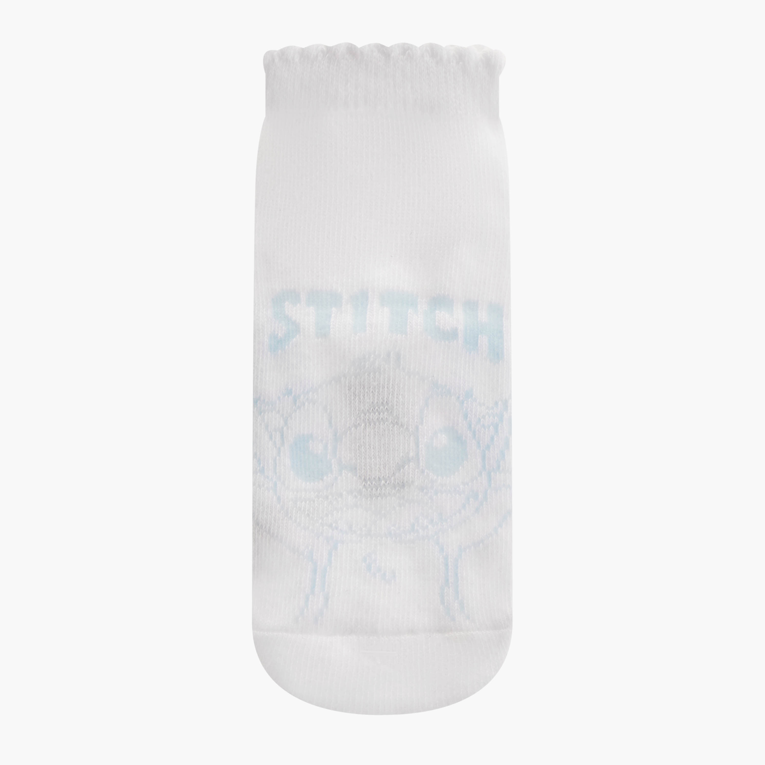 Disney Stitch and Angel Print Ankle Length Socks - Set of 3-girls-accessories-socks-image-2