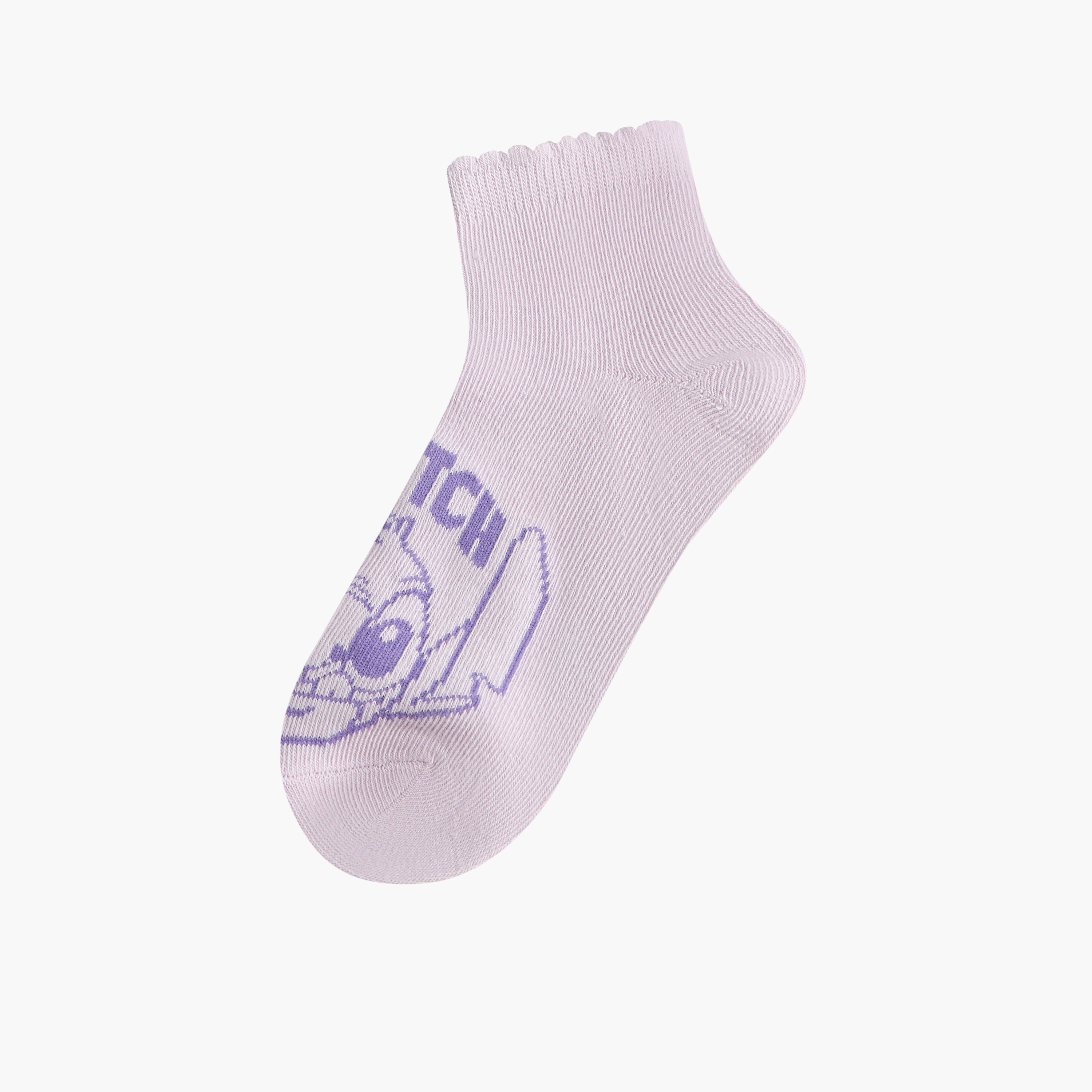 Disney Lilo and Stitch Print Ankle Length Socks - Set of 5-girls-accessories-socks-image-2