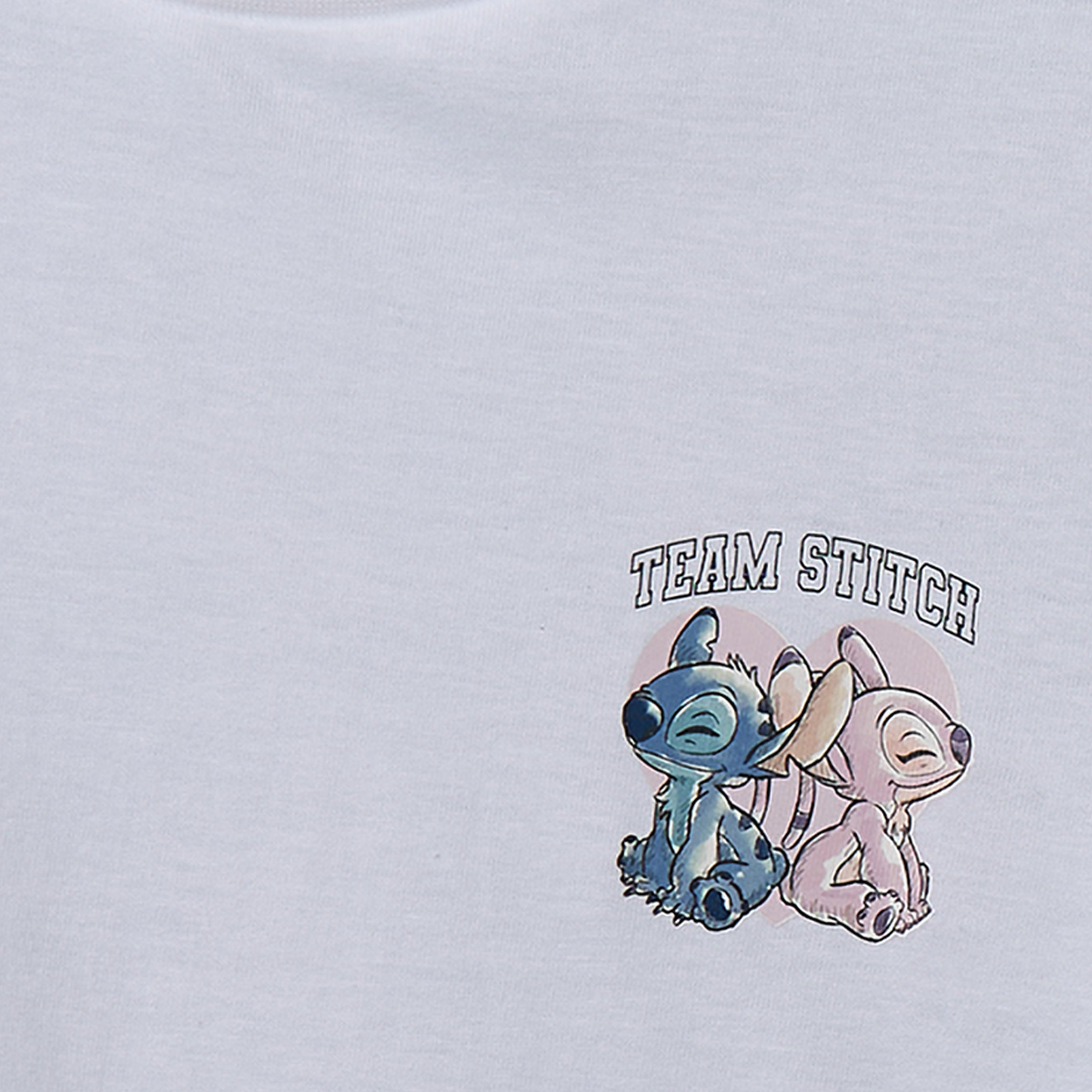 Disney Crew Neck Short Sleeves T-shirt with Stitch and Angel Print-girls-clothing-schoolwear-tshirts-image-5