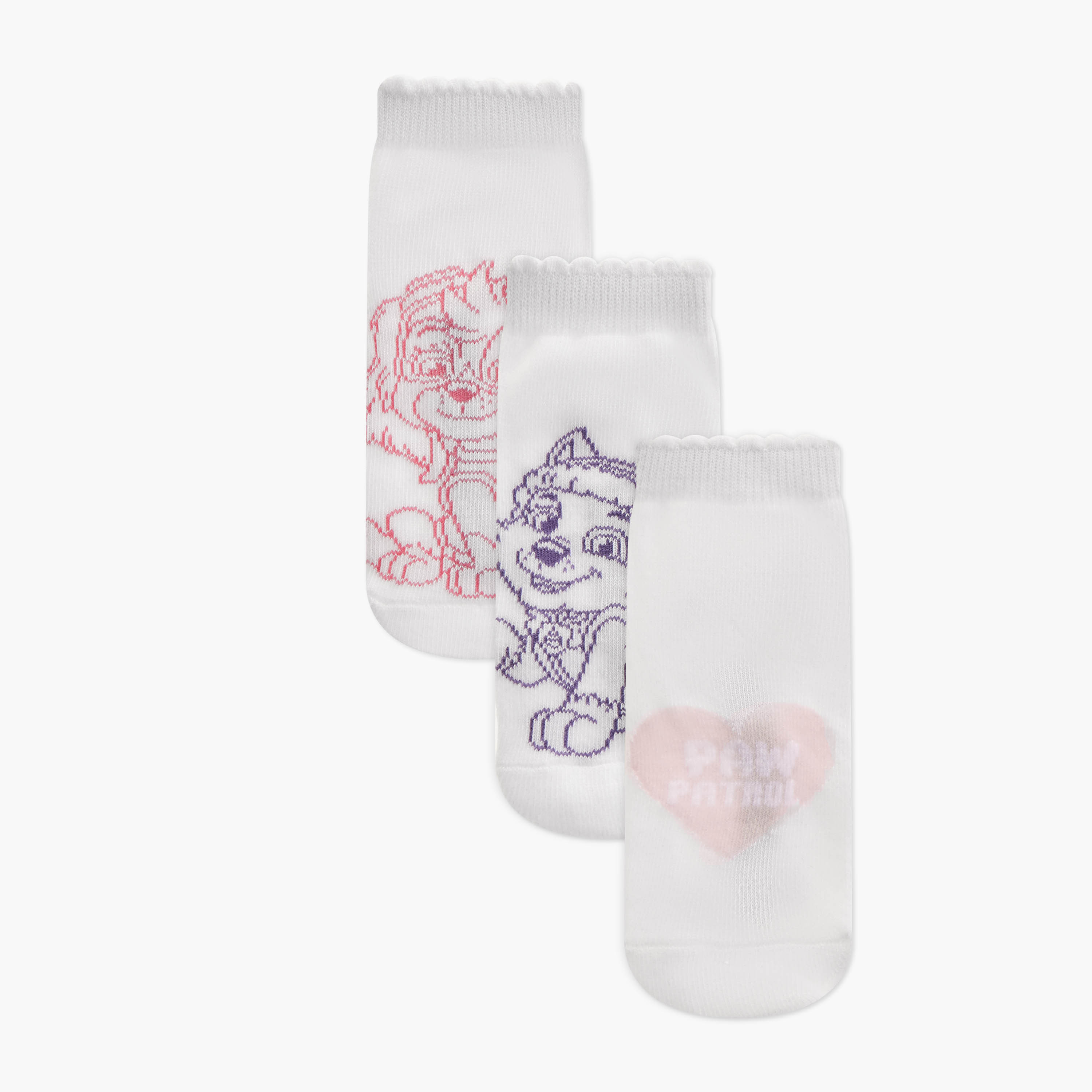 PAW Patrol Print Ankle Length Socks - Set of 3-girls-accessories-socks-image-1