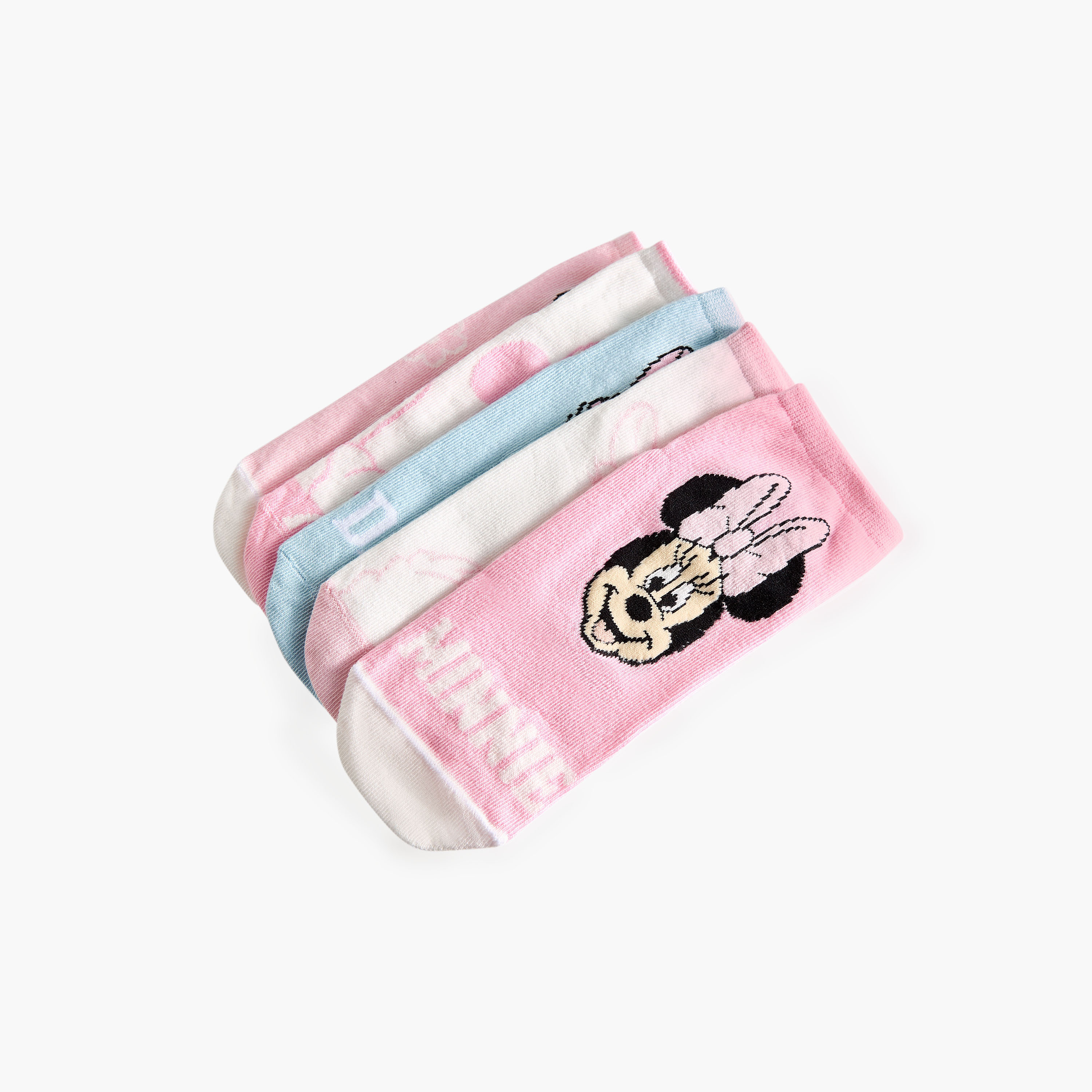 Pack of 5 Disney Baby Girls Socks with Minnie Mouse and Daisy Duck Print-girls-accessories-socks-image-4