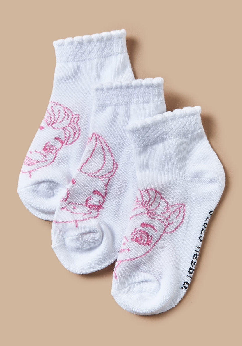 Hasbro My Little Pony Detail Ankle Length Socks - Set of 3-Socks-image-1