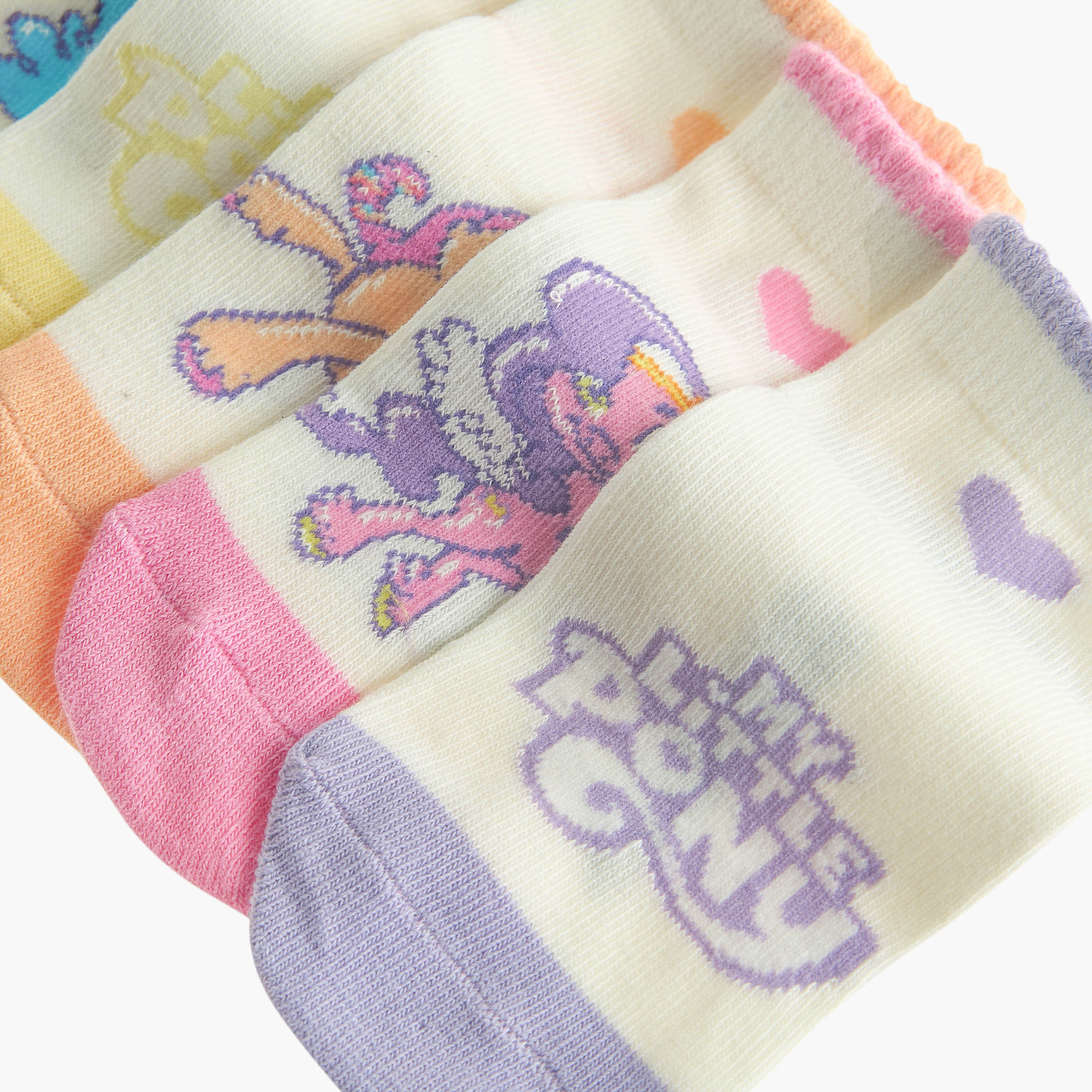 Hasbro My Litte Pony Print Ankle Length Socks - Set of 5-baby-girls-accessories-socks-image-3