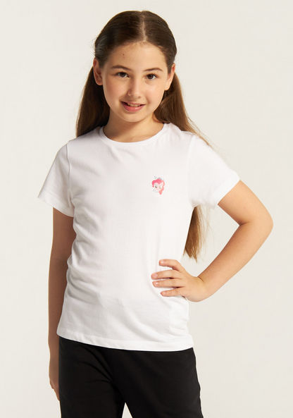 Hasbro Pinkie Pie Print T-shirt with Short Sleeves-Tops-image-0