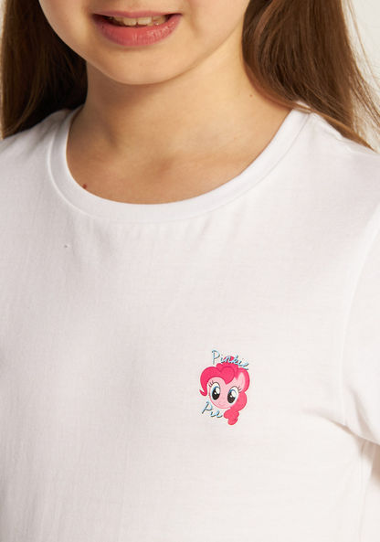 Hasbro Pinkie Pie Print T-shirt with Short Sleeves-Tops-image-2