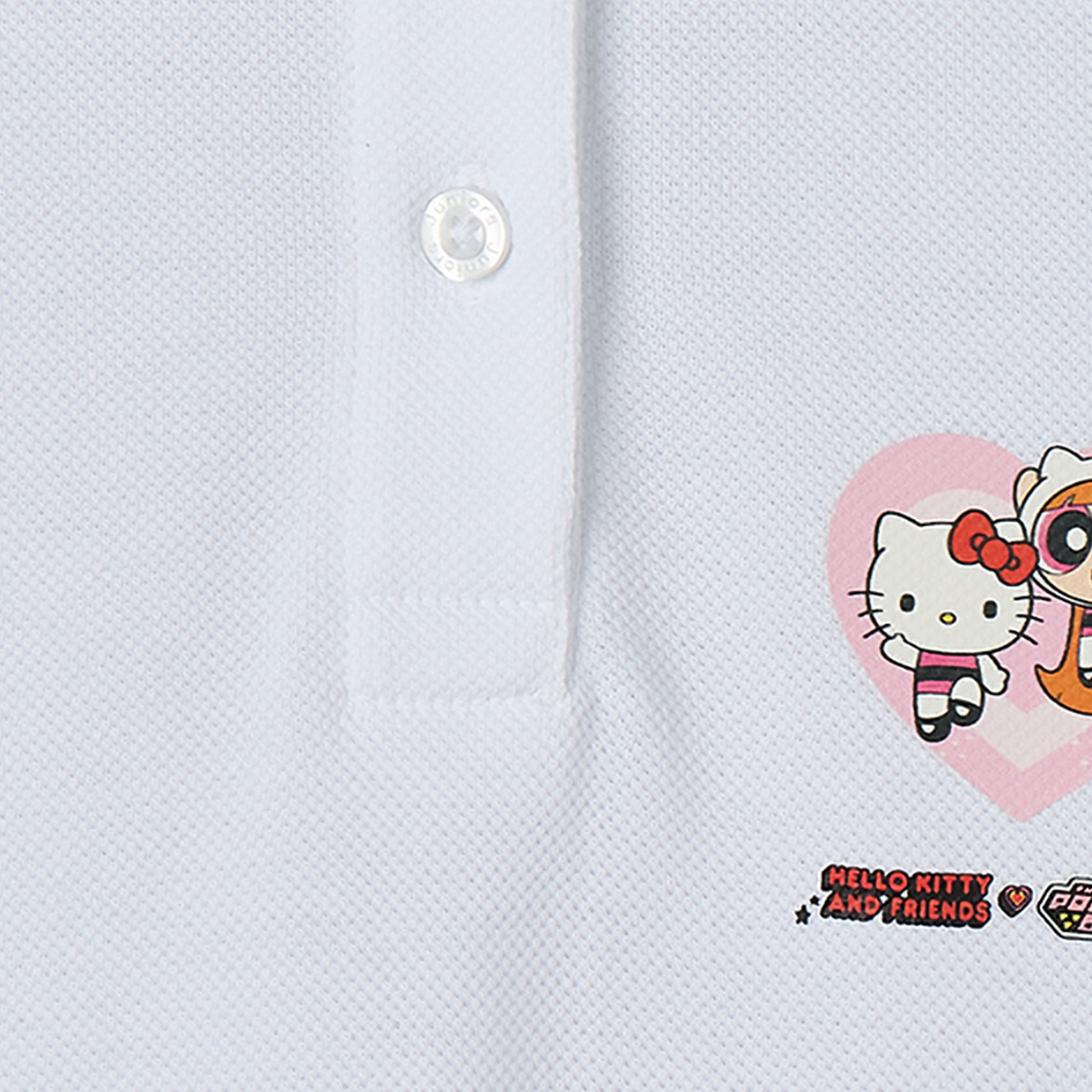 Sanrio Collared Short Sleeves T-shirt with Hello Kitty and Powerpuff Girls Print-girls-clothing-schoolwear-tshirts-image-6