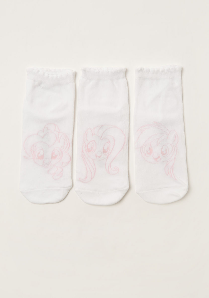 Hasbro Peanuts Textured Ankle Length Socks - Set of 3-Socks-image-0