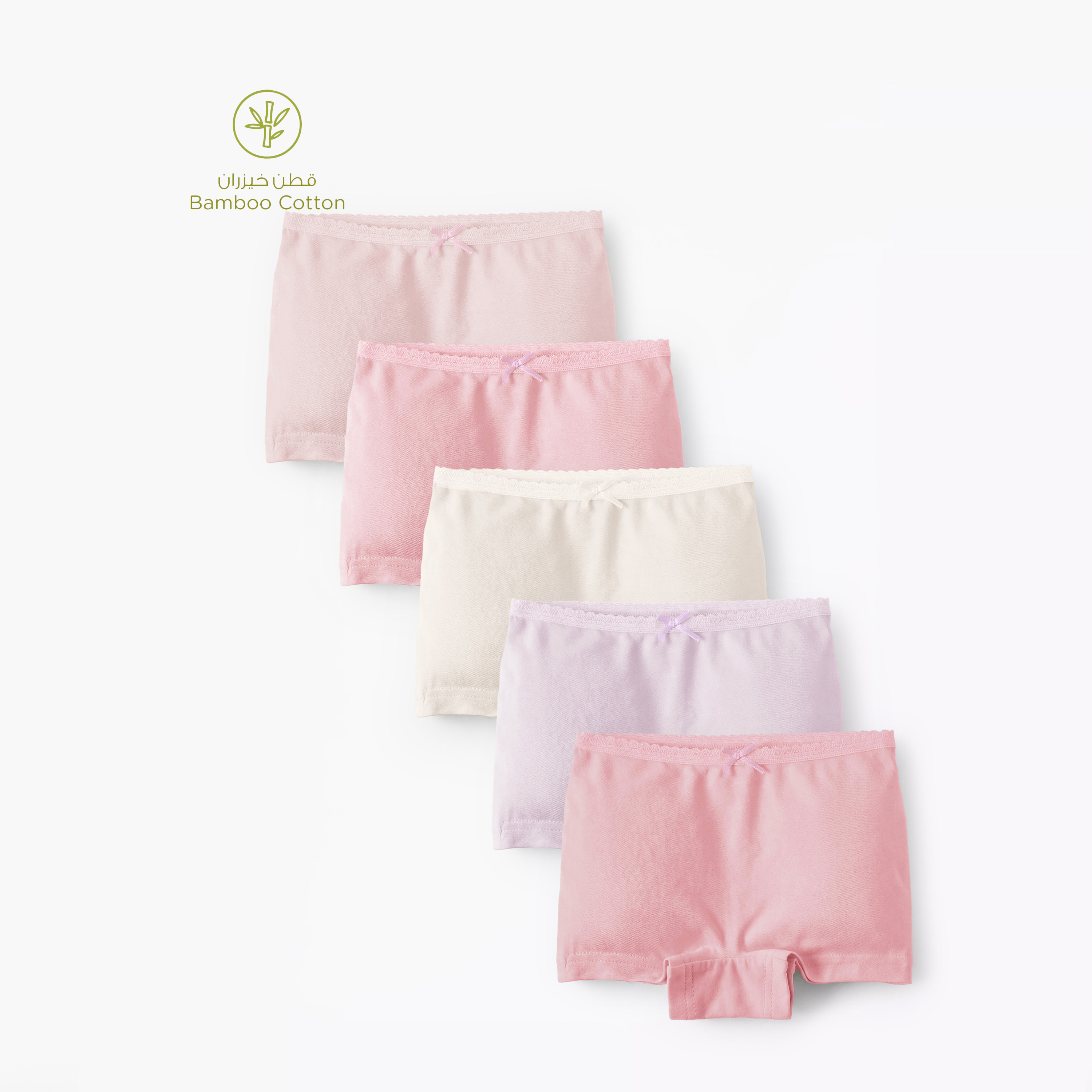 طقم سراويل داخلية سادة 5 قطع بخصر مطّاطي من جونيورز-girls-clothing-multipacks-image-9