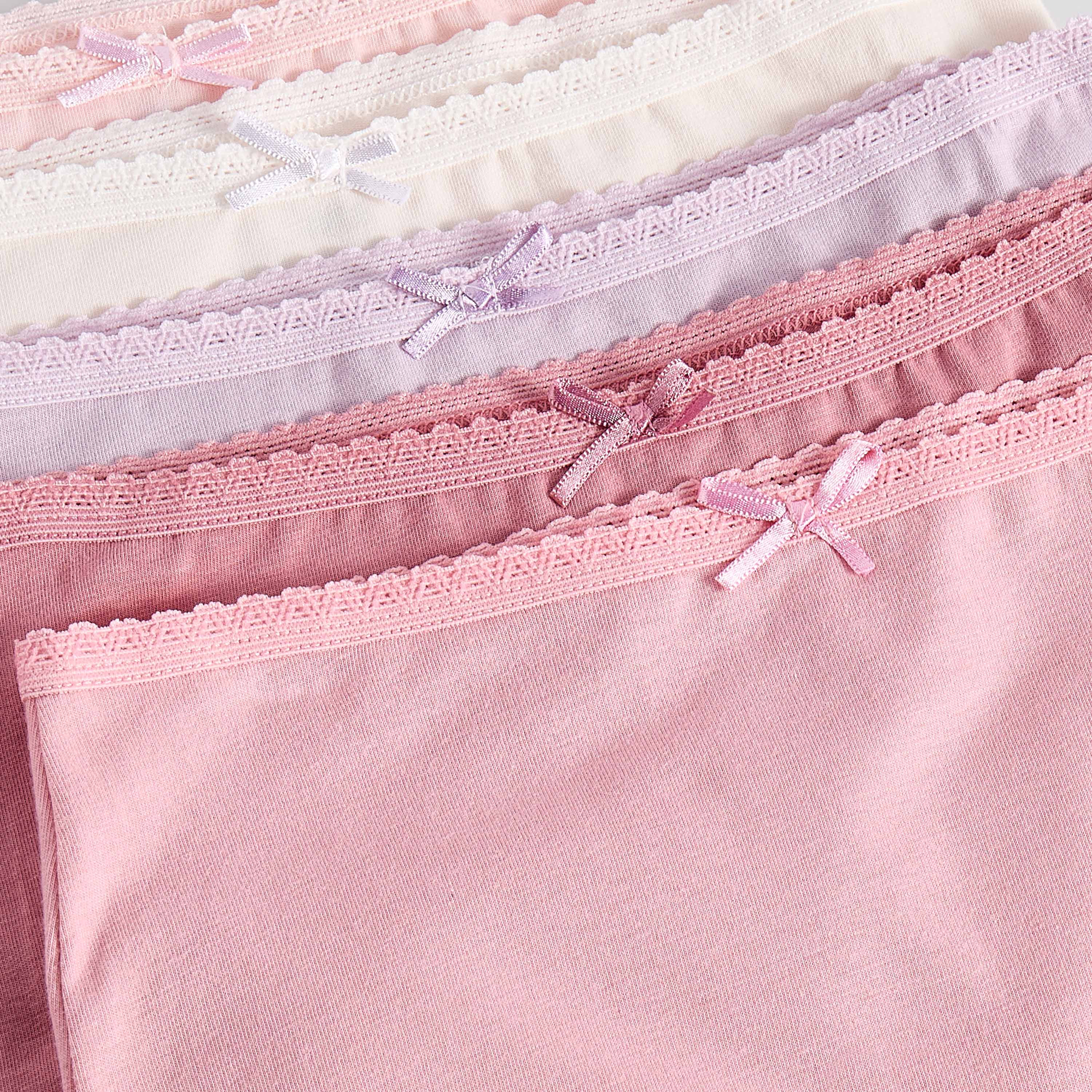 طقم سراويل داخلية سادة 5 قطع بخصر مطّاطي من جونيورز-girls-clothing-multipacks-image-3