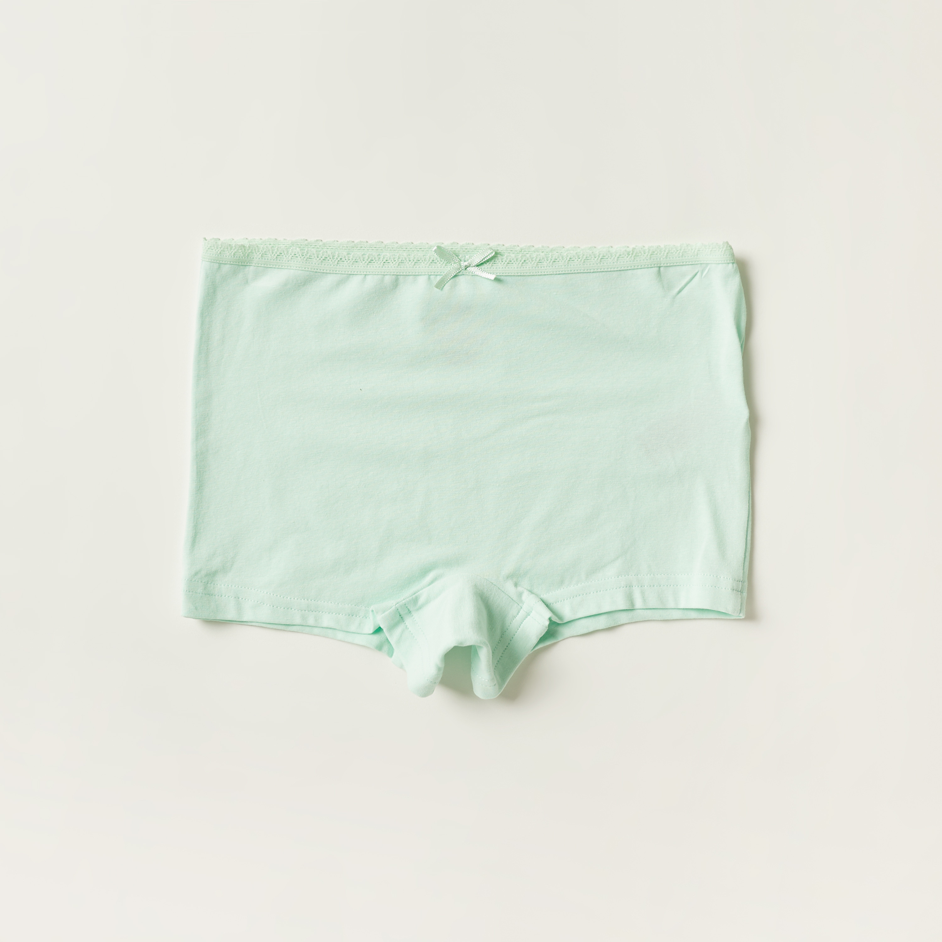 Juniors Solid Boxers with Bow Detail - Set of 5-girls-clothing-innerwear-panties-image-4