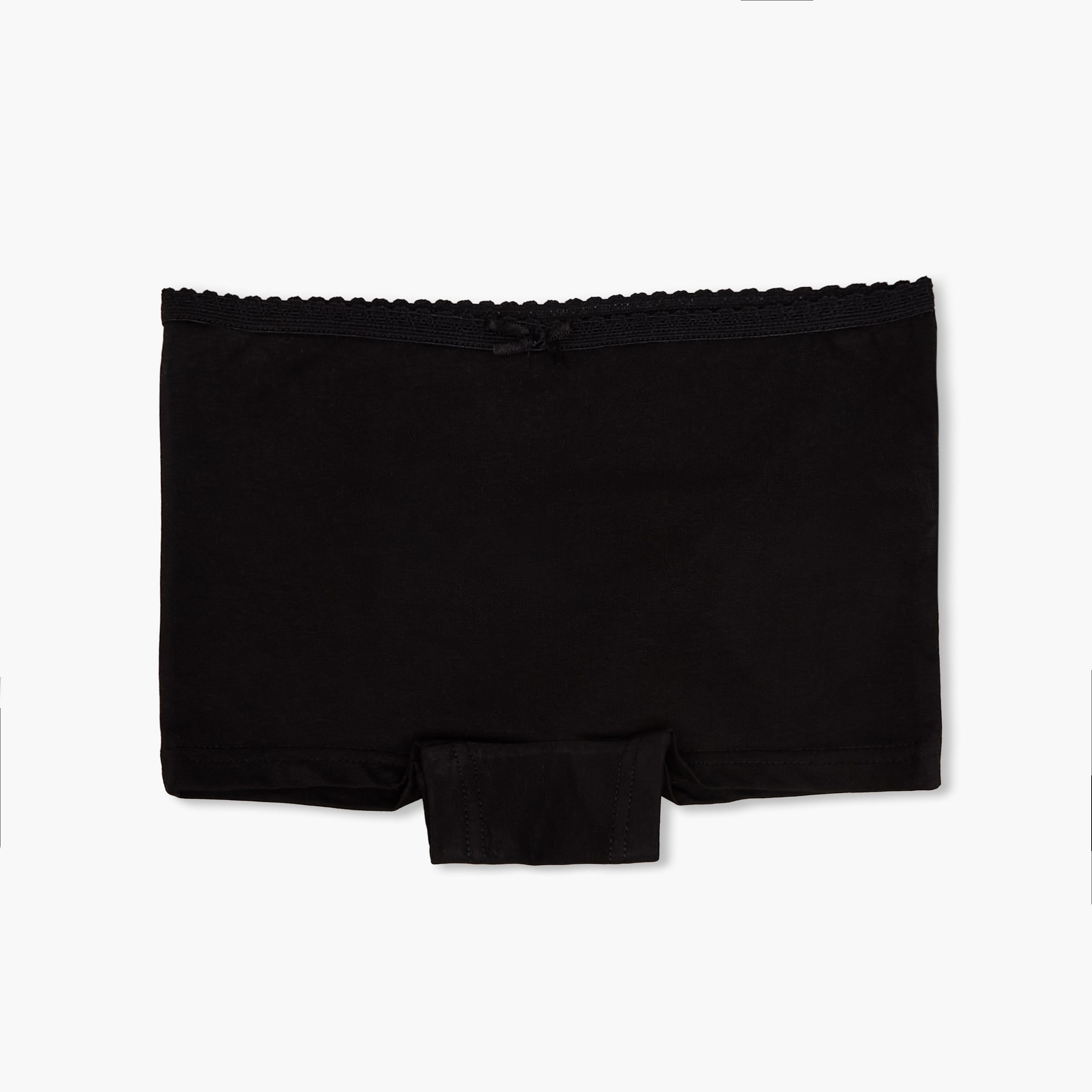 Juniors Solid Boxers with Bow Detail - Set of 5-girls-clothing-innerwear-panties-image-5