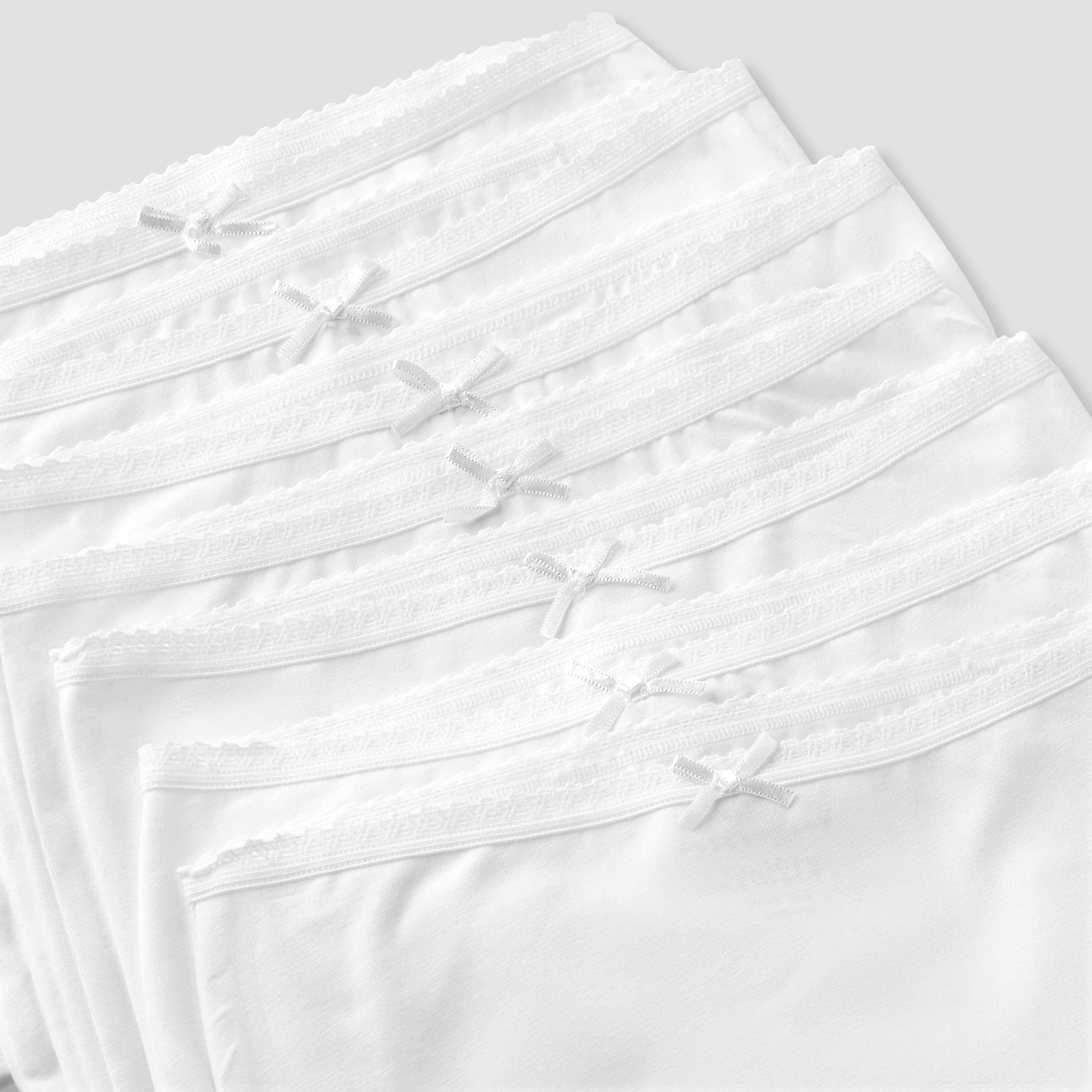 Juniors Solid Boxers with Bow Accent - Set of 5-girls-clothing-multipacks-image-9