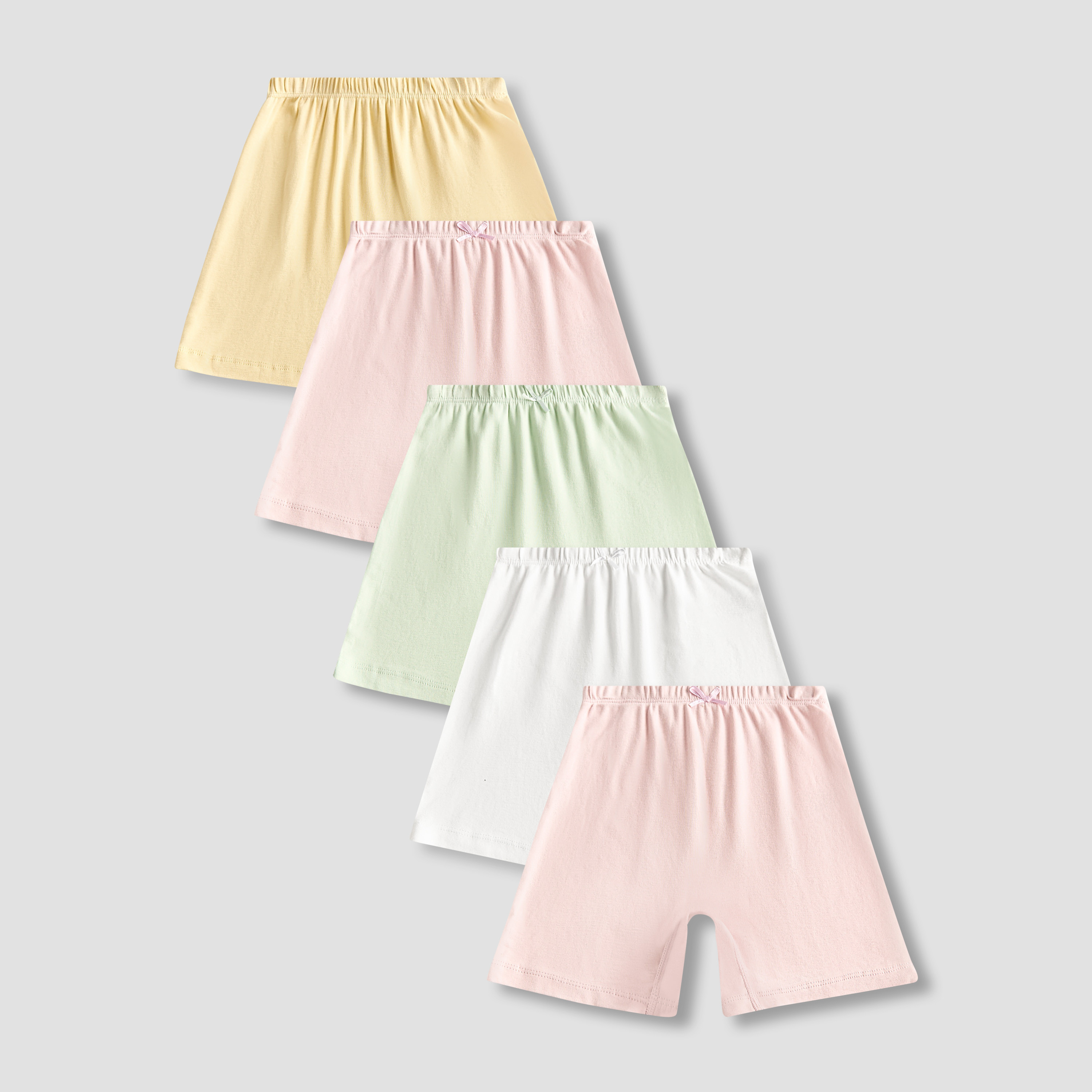Pack of 5 Juniors Cotton Boxers with Elasticated Waistband-girls-clothing-innerwear-panties-image-1
