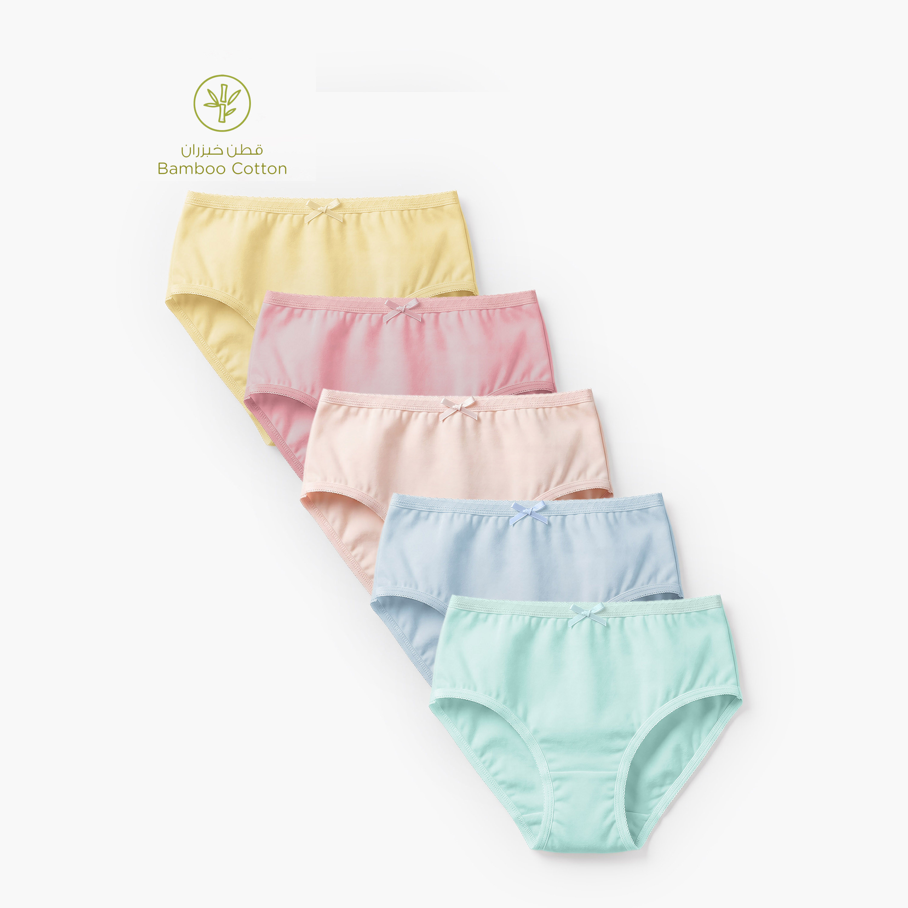 Juniors Solid Briefs with Elasticated Waistband - Set of 5-girls-clothing-multipacks-image-1
