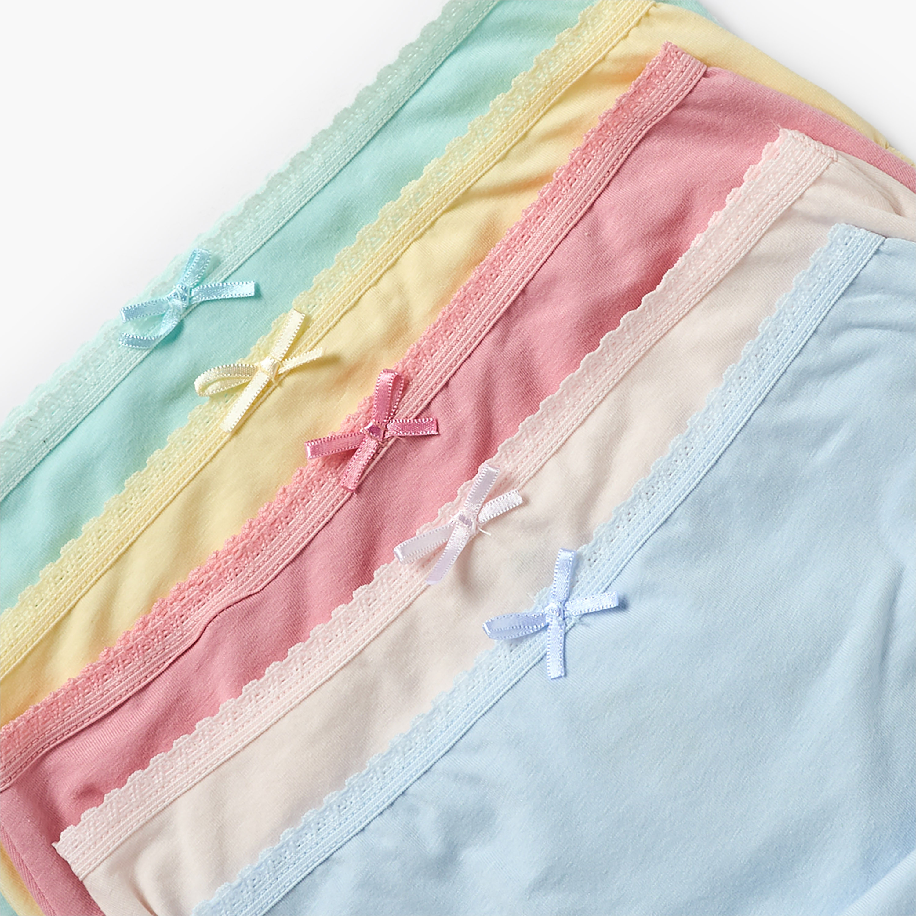 Juniors Solid Briefs with Elasticated Waistband - Set of 5-girls-clothing-multipacks-image-7