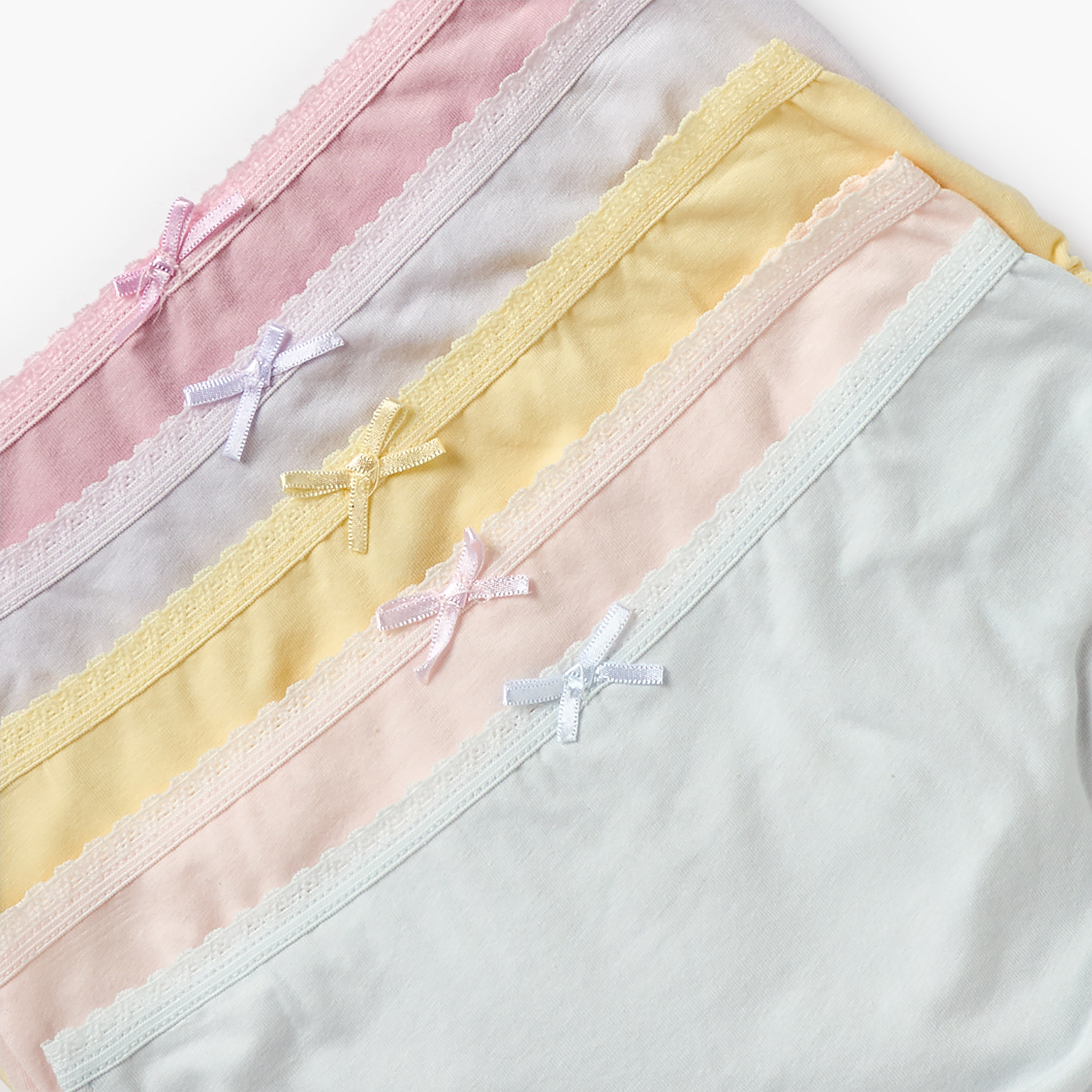 Juniors Solid Briefs with Elasticated Waistband - Set of 5-girls-clothing-multipacks-image-7