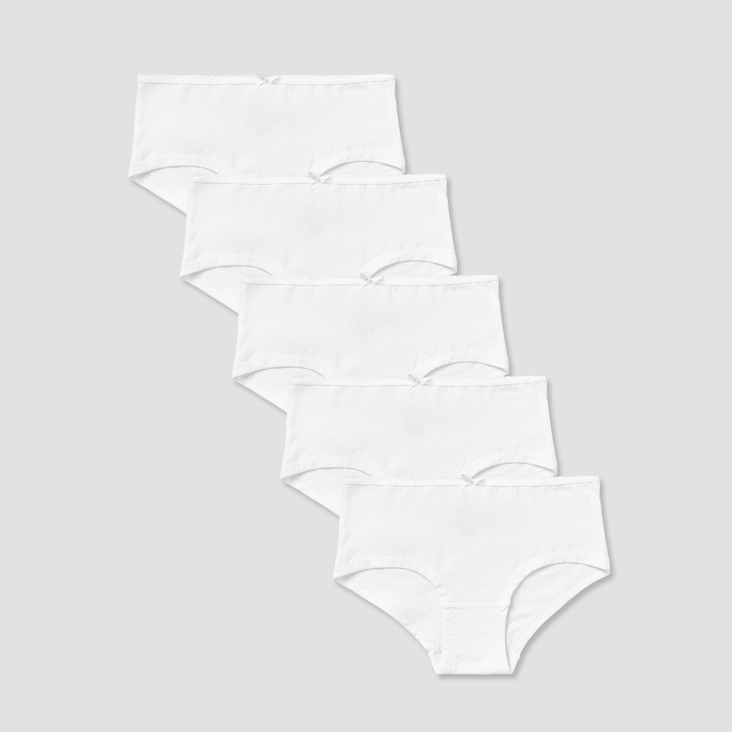 Pack of 5 Juniors Cotton Briefs with Bow-girls-clothing-innerwear-panties-image-1