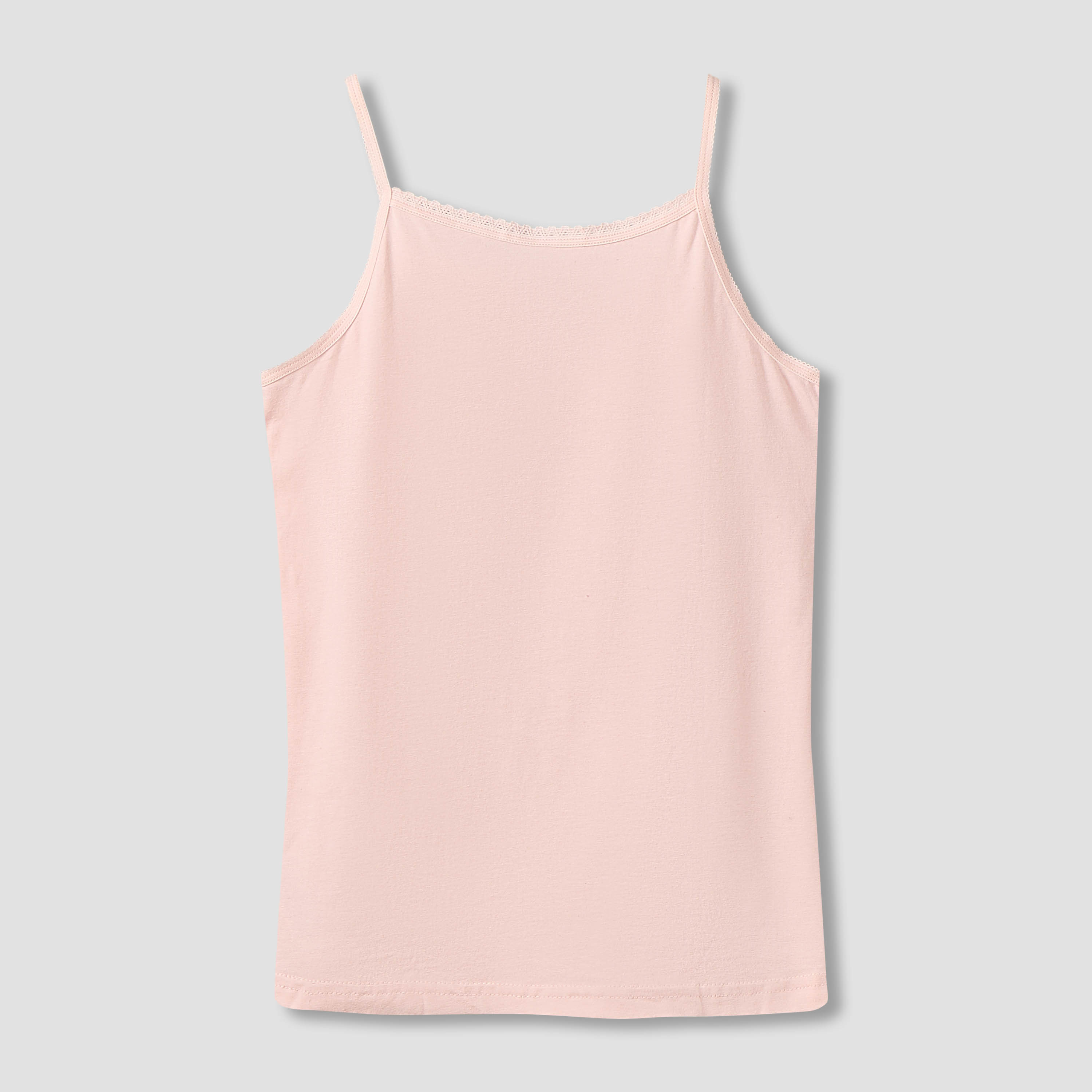 Juniors Solid Camisole with Scallop Trim and Bow Detail - Set of 5-girls-clothing-innerwear-vests-image-3