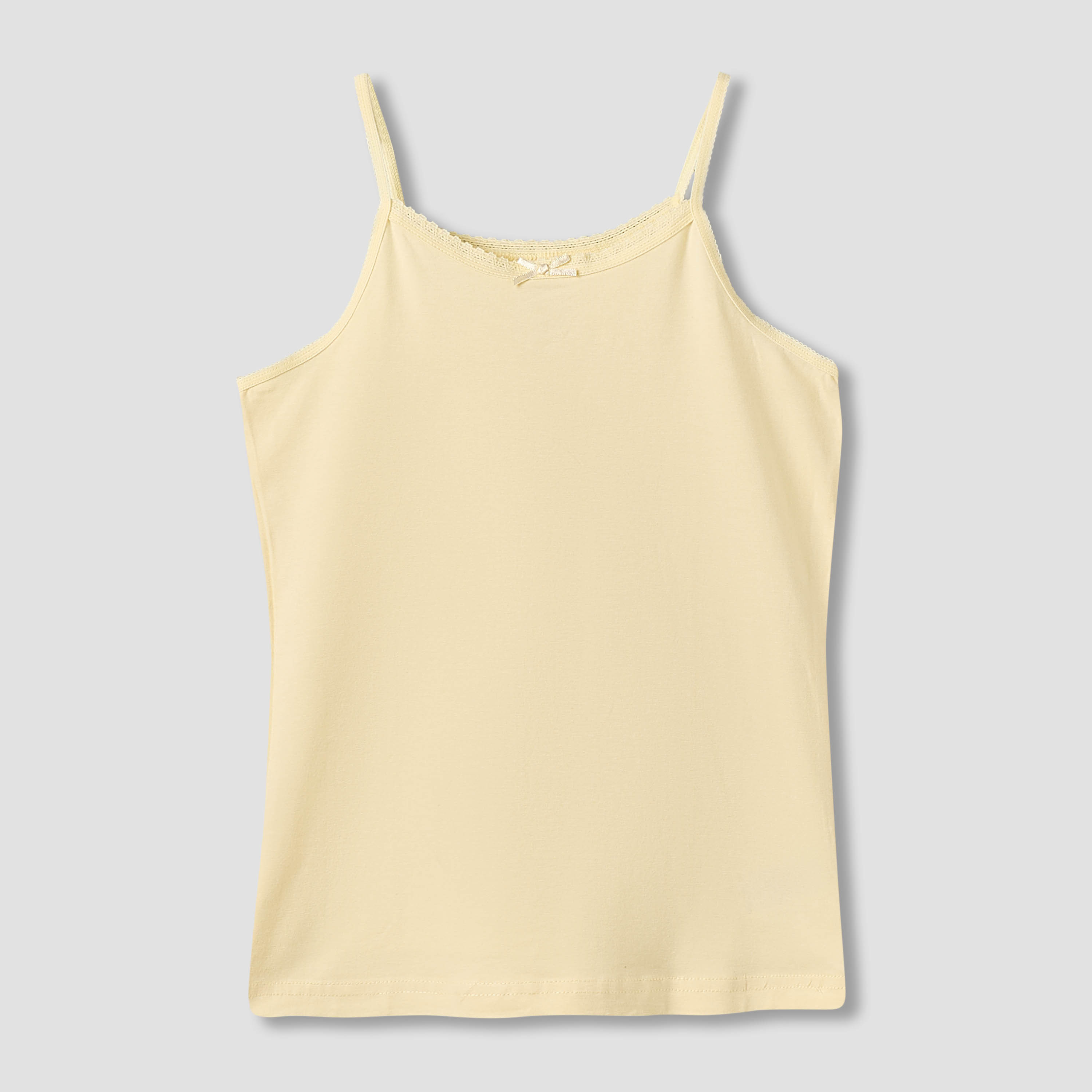 Juniors Solid Camisole with Scallop Trim and Bow Detail - Set of 5-girls-clothing-innerwear-vests-image-4