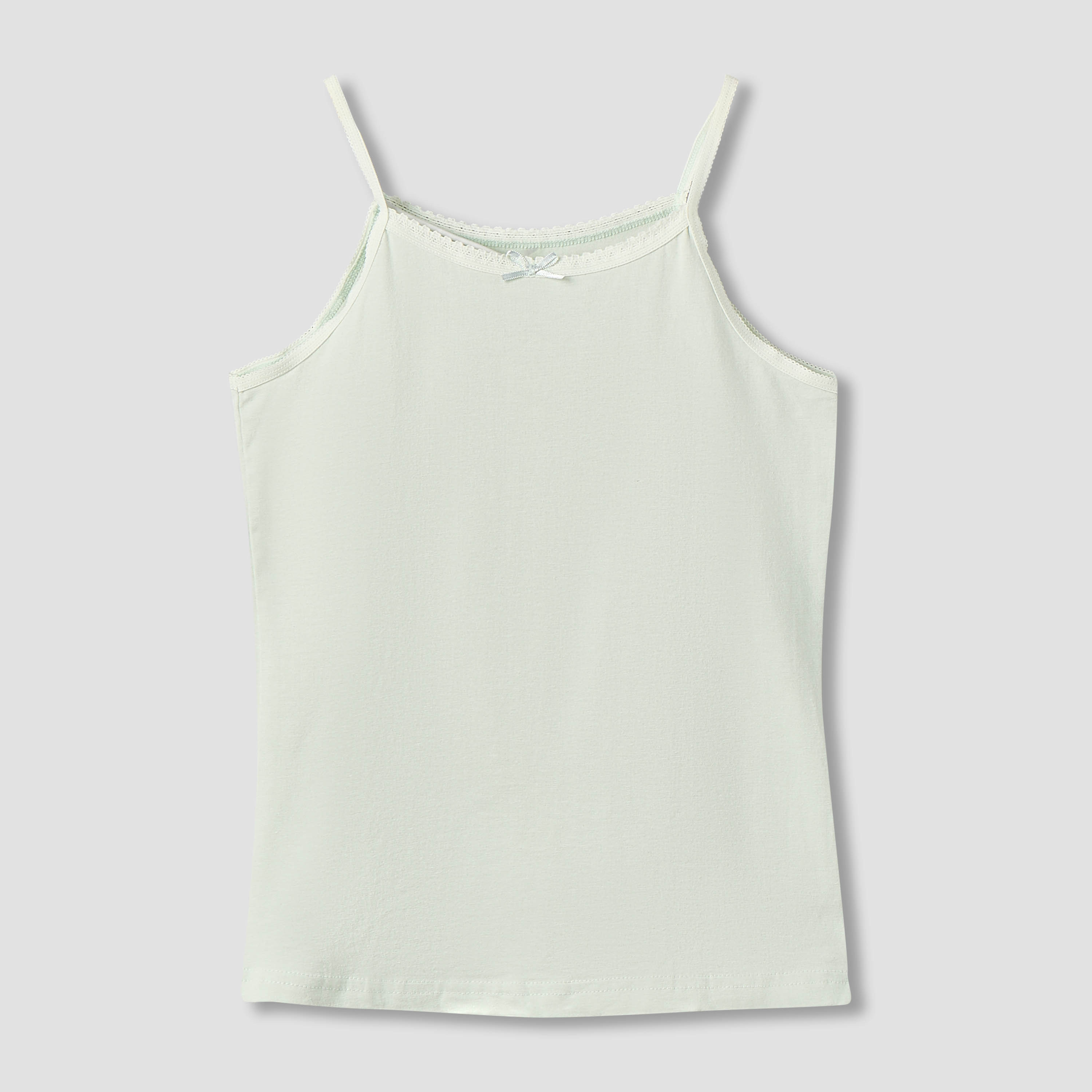 Juniors Solid Camisole with Scallop Trim and Bow Detail - Set of 5-girls-clothing-innerwear-vests-image-6