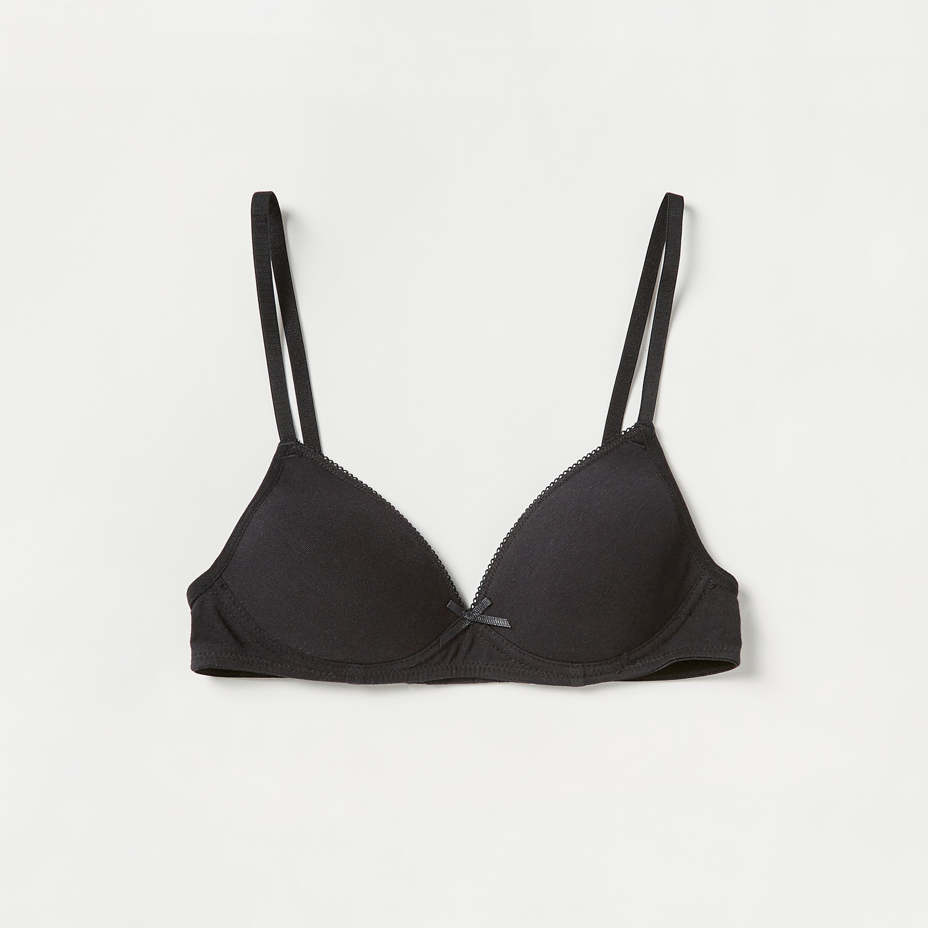 Juniors Solid Laced Padded Bra with Hook and Eye Closure - Set of 2-girls-clothing-innerwear-bras-image-2