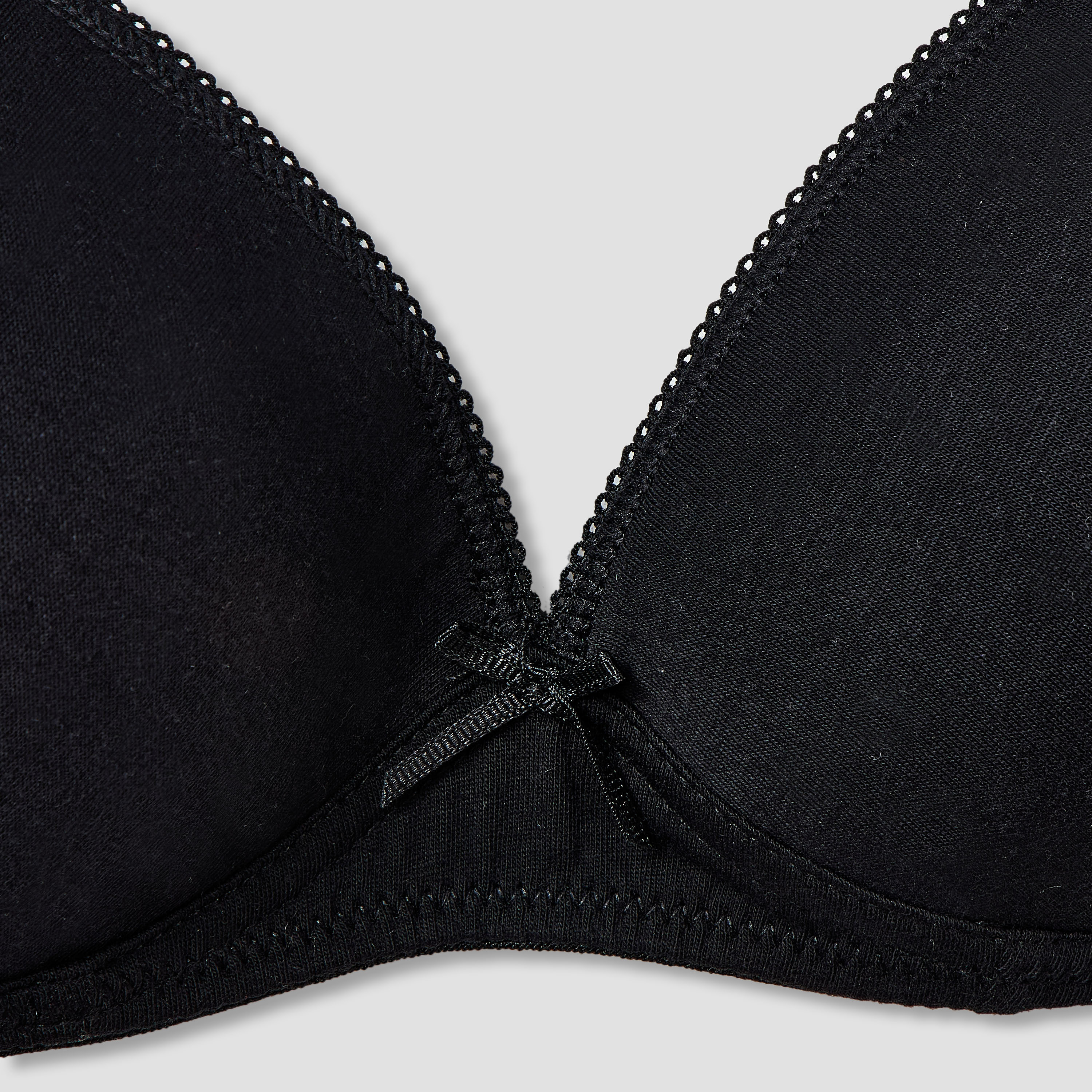 Juniors Solid Plunge Bra with Lace Detail and Adjustable Strap - Set of 2-girls-clothing-innerwear-bras-image-2